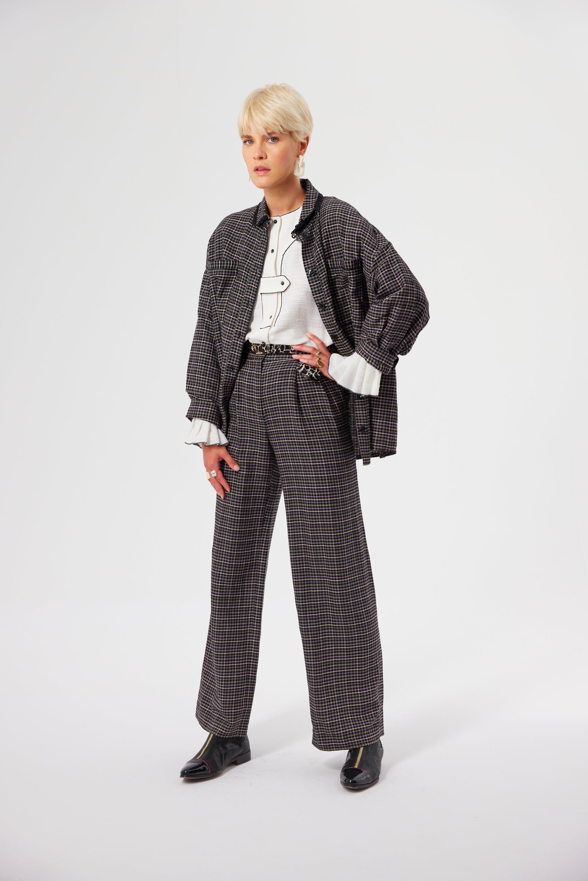 Moor pants in Yuzu tartan