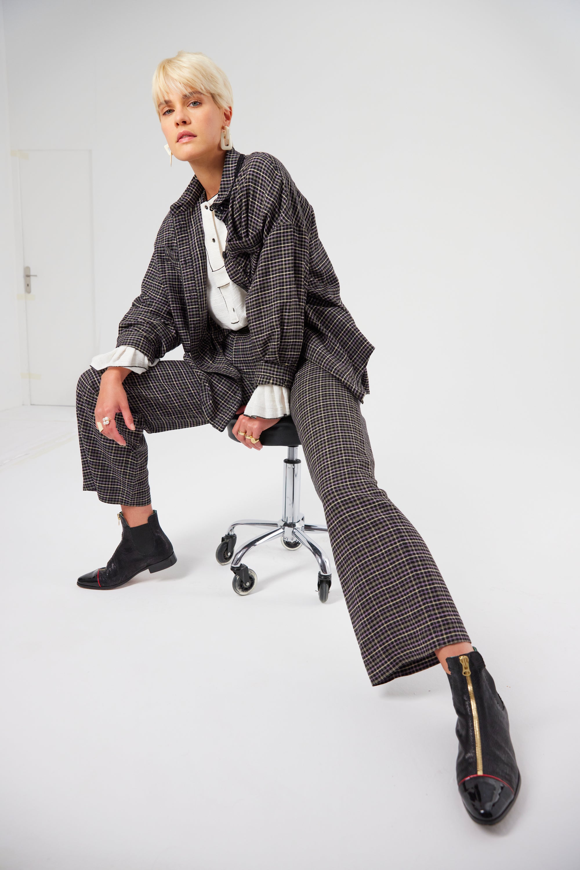 Moor pants in Yuzu tartan