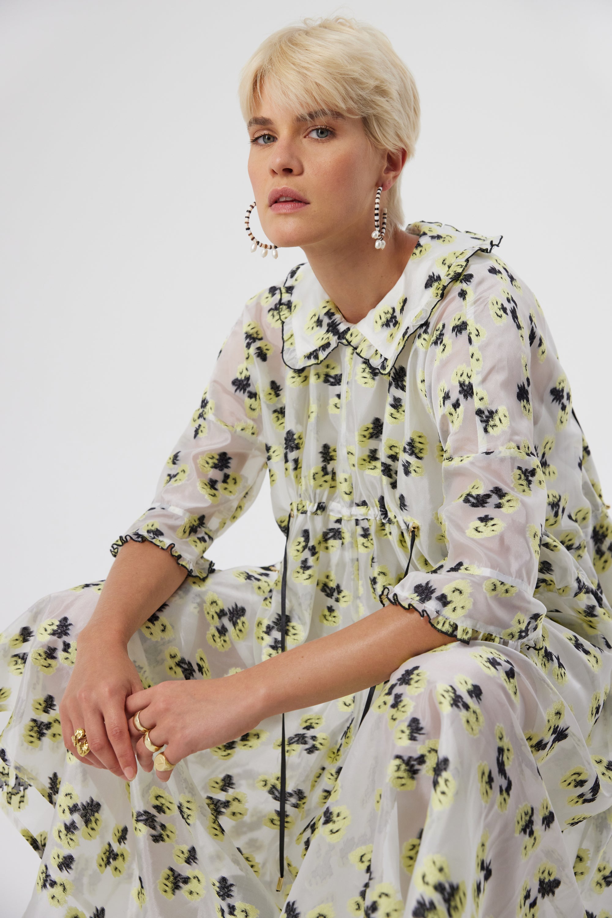 Scarlett dress in Firefly embroidery