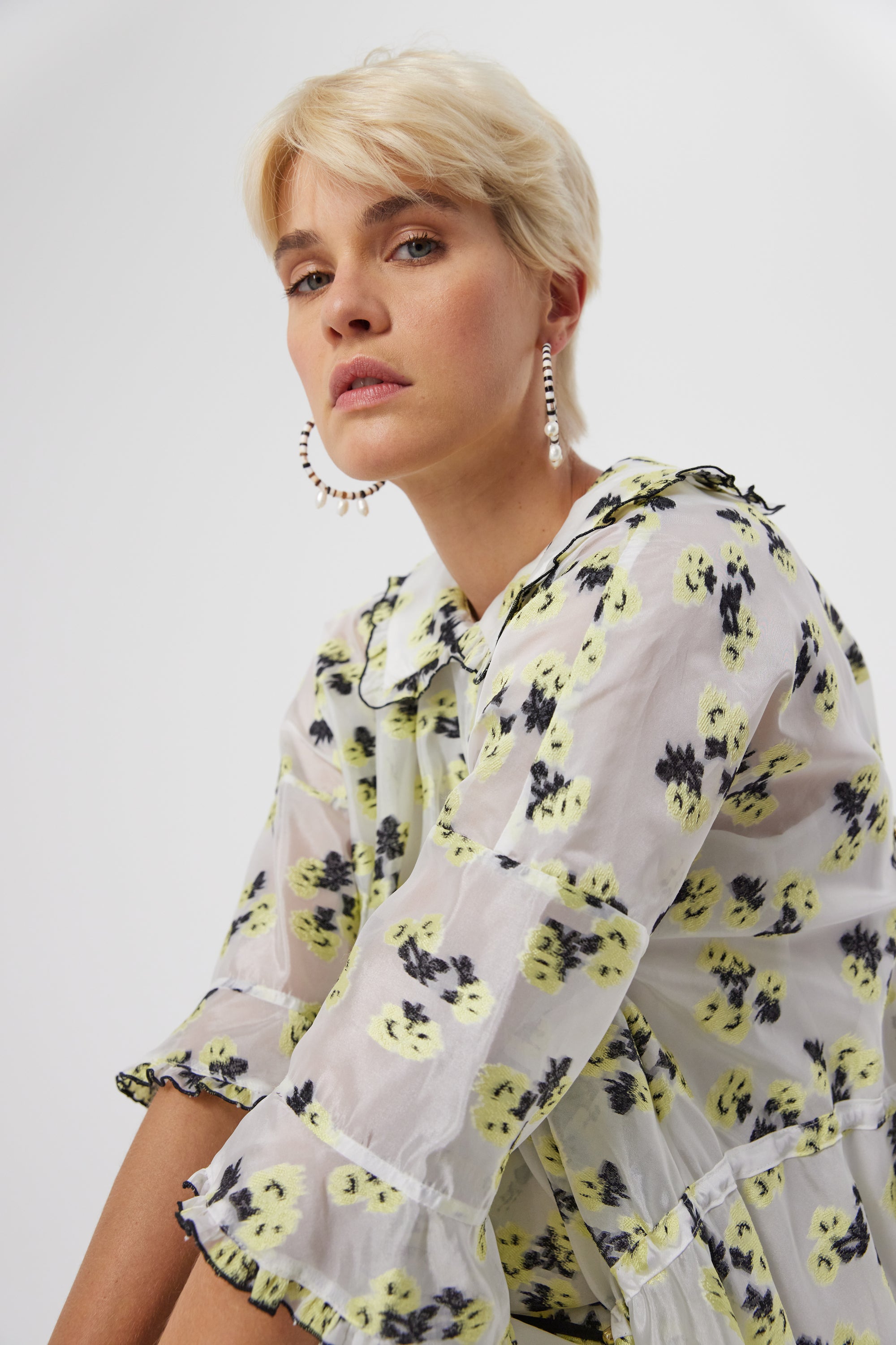 Scarlett dress in Firefly embroidery