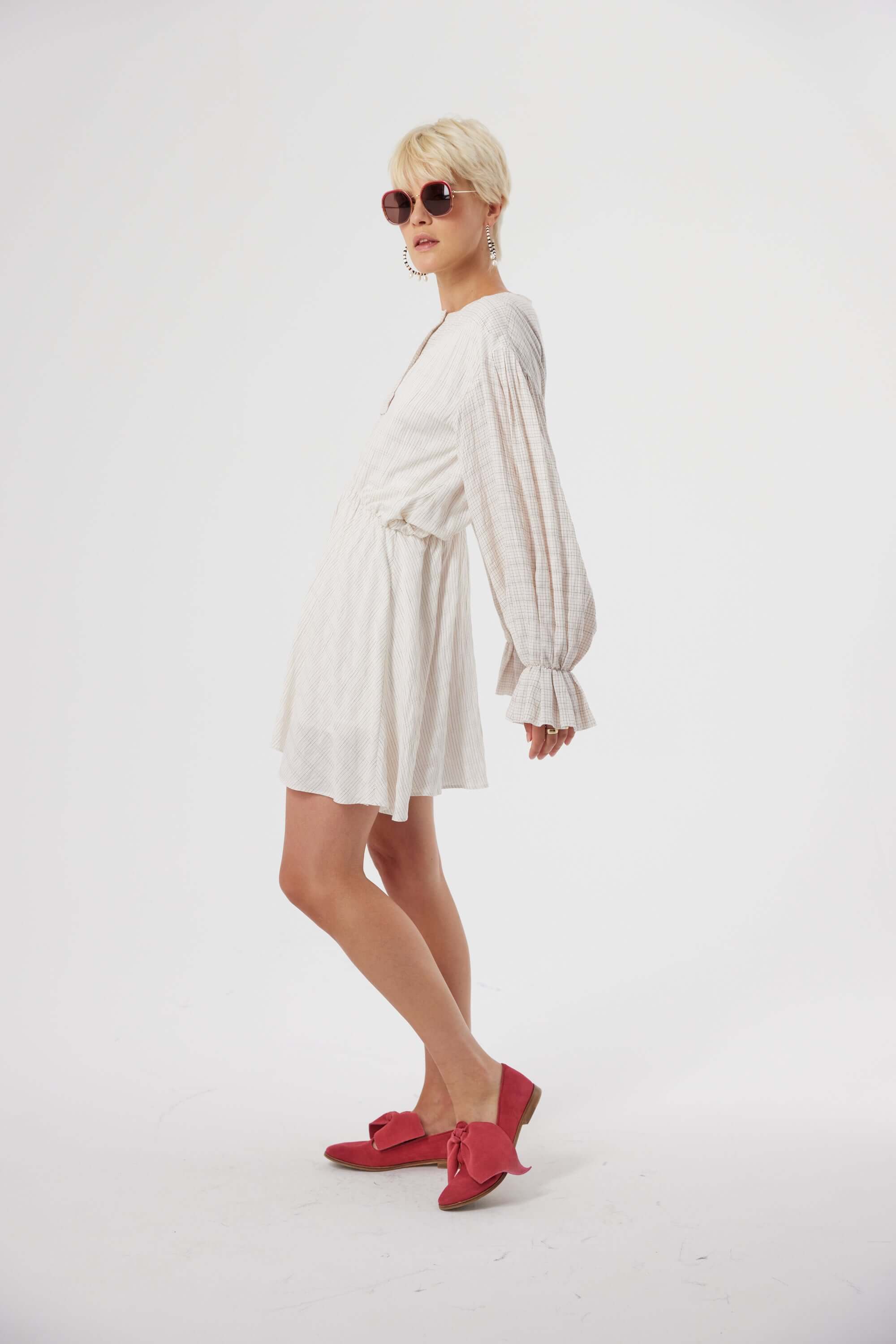 Trigalière dress in Blues weave | Heimstone