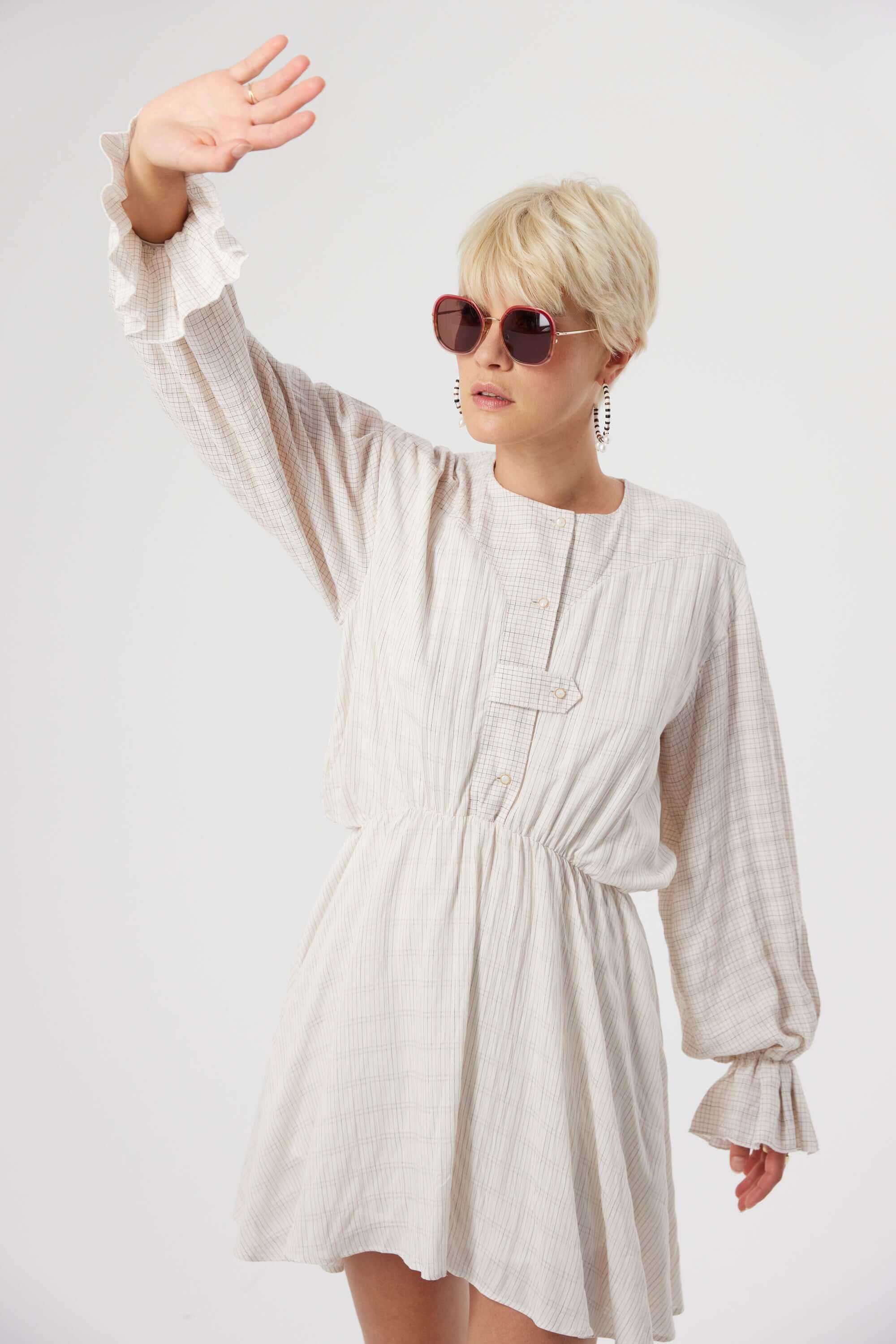 Trigalière dress in Blues weave | Heimstone