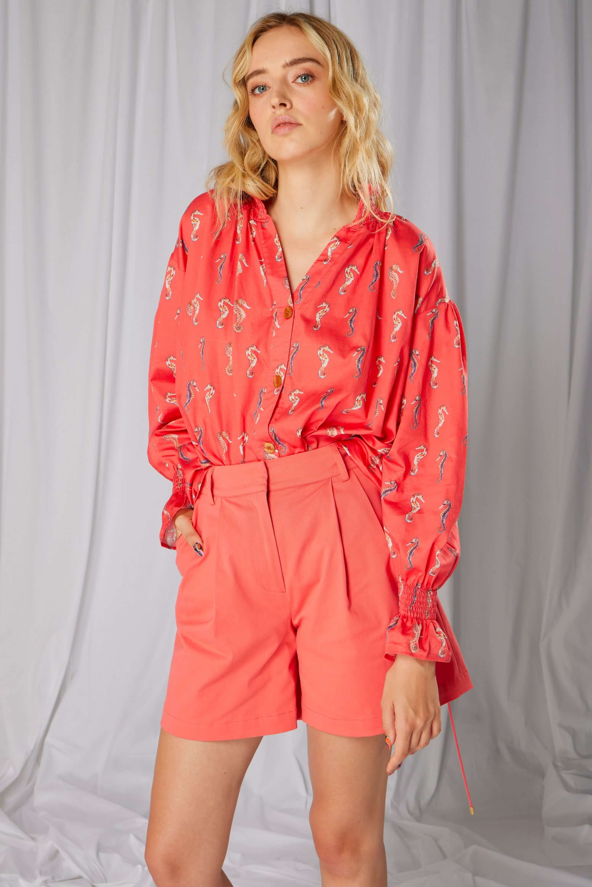 Short Beckett en coton Bleu de Travail