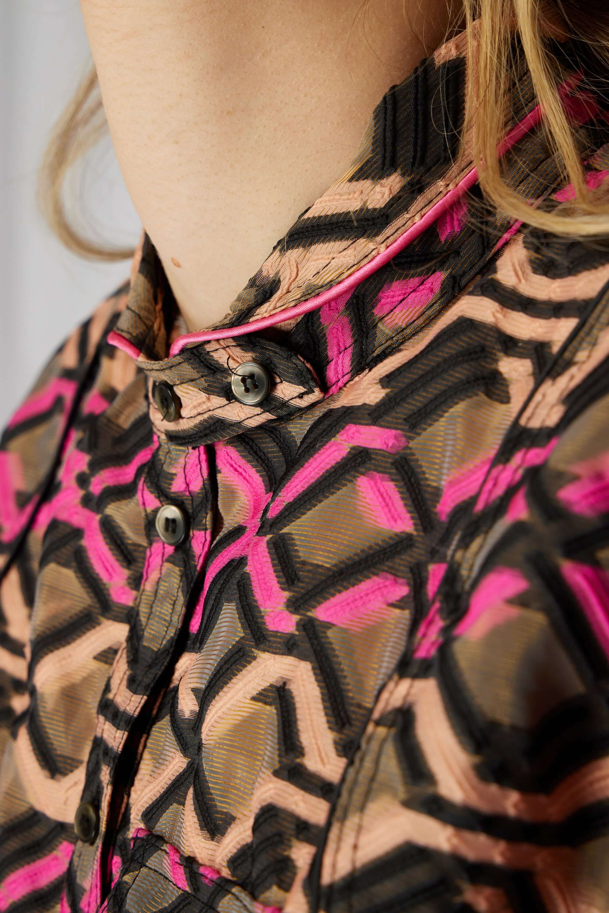 Chemise Tokyo en organza brodé Matrix