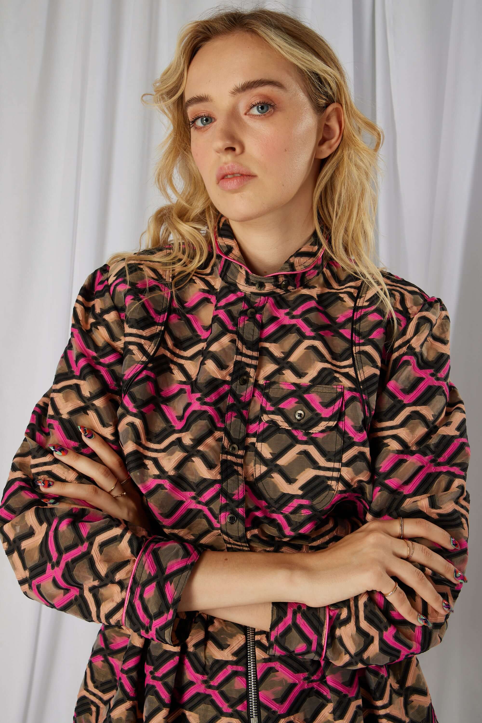 Chemise Tokyo en organza brodé Matrix