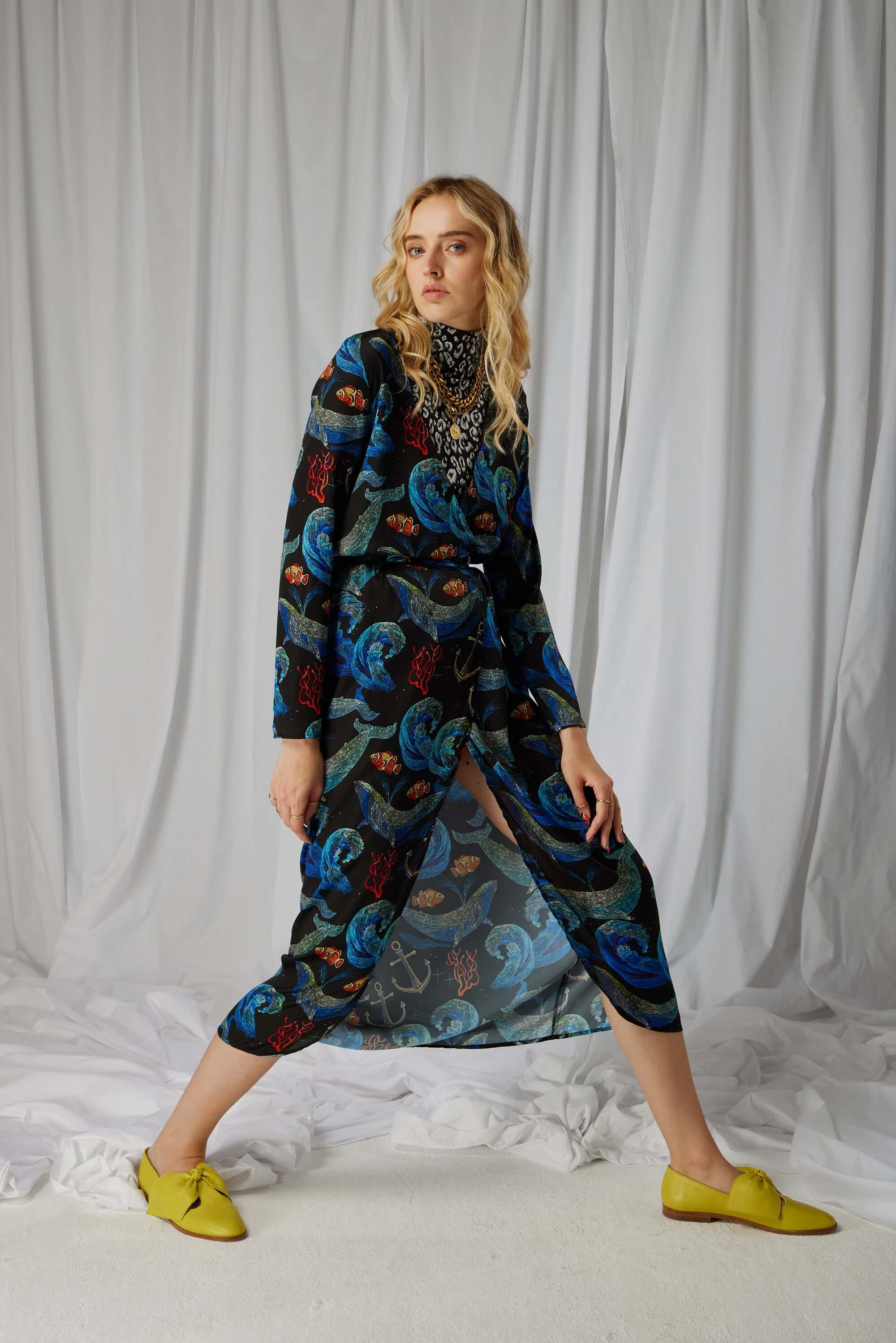 Austria dress in Storm print