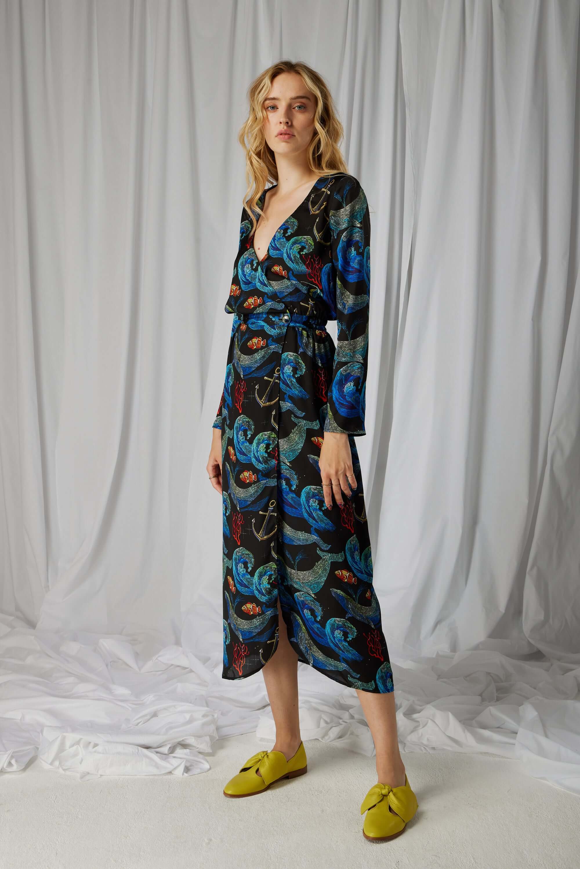 Austria dress in Storm print