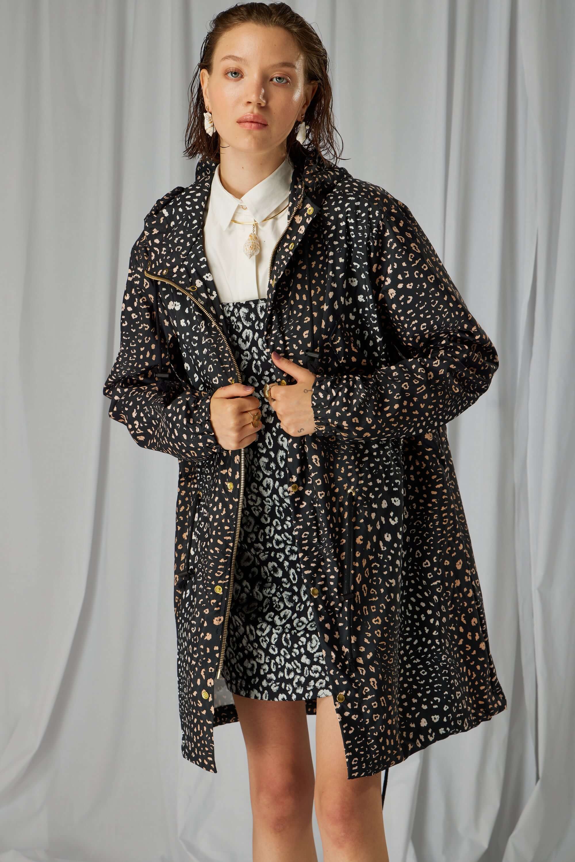 Robe Nil en jersey Léopard Ecume