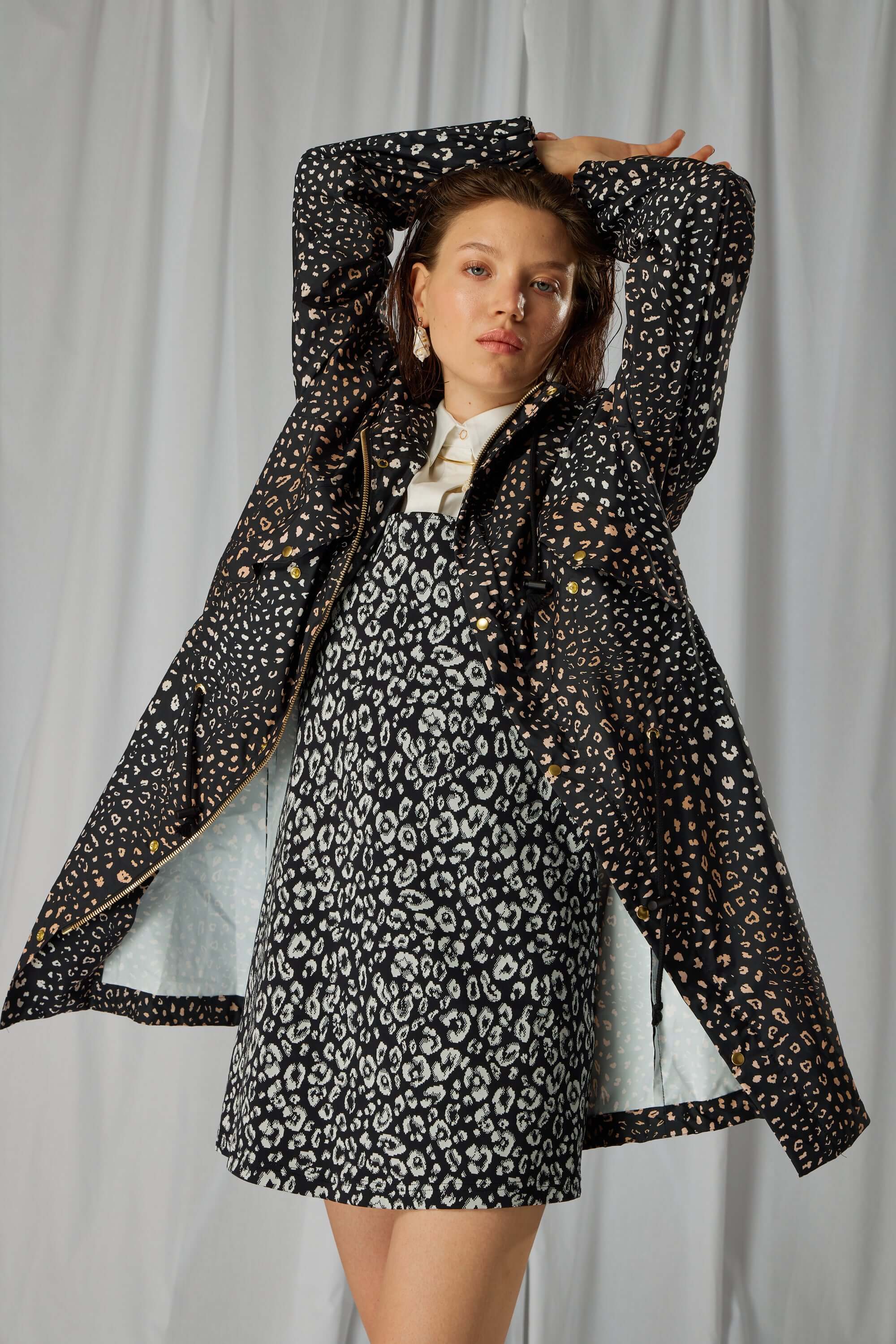 Robe Nil en jersey Léopard Ecume