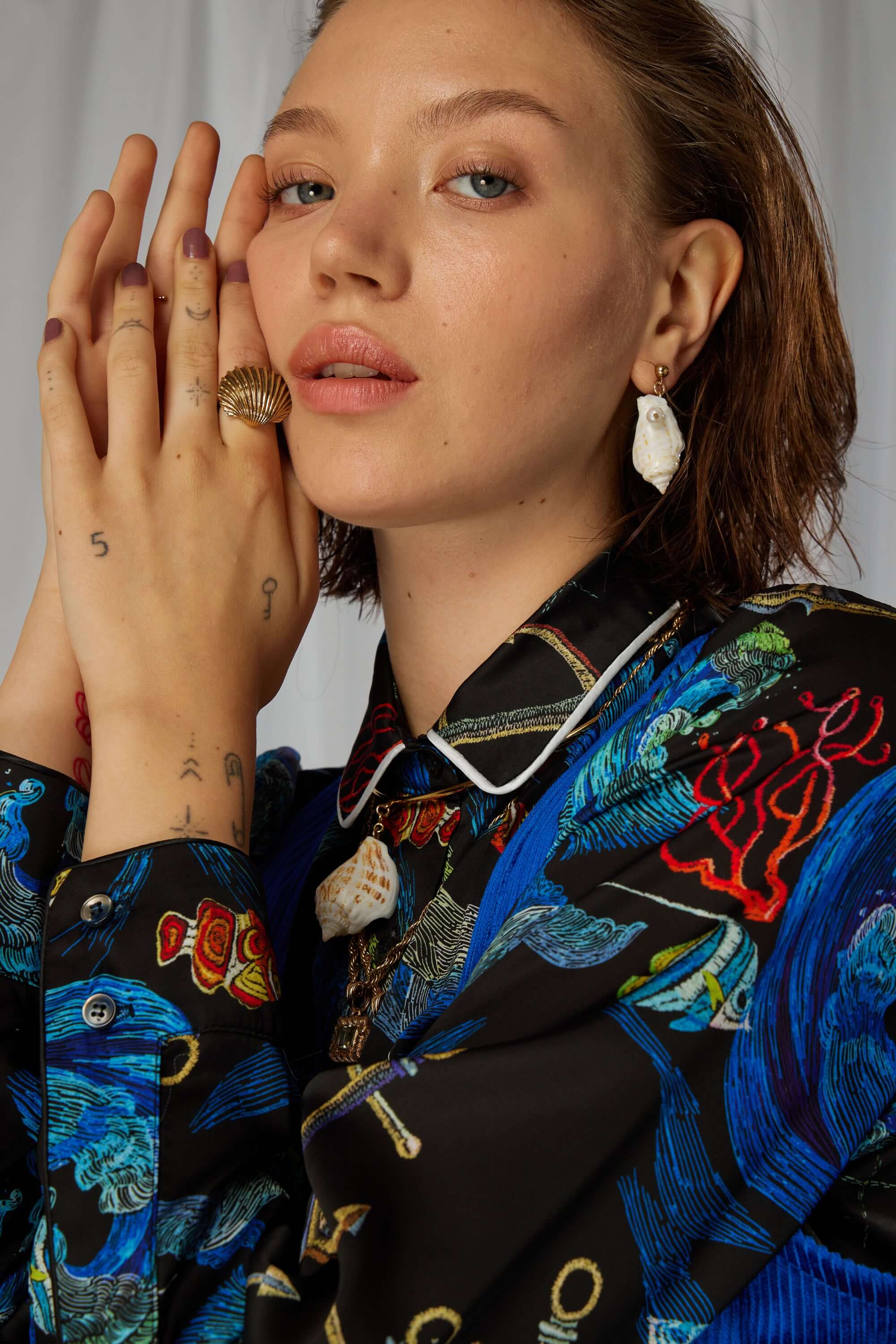 Dori shirt in Storm print