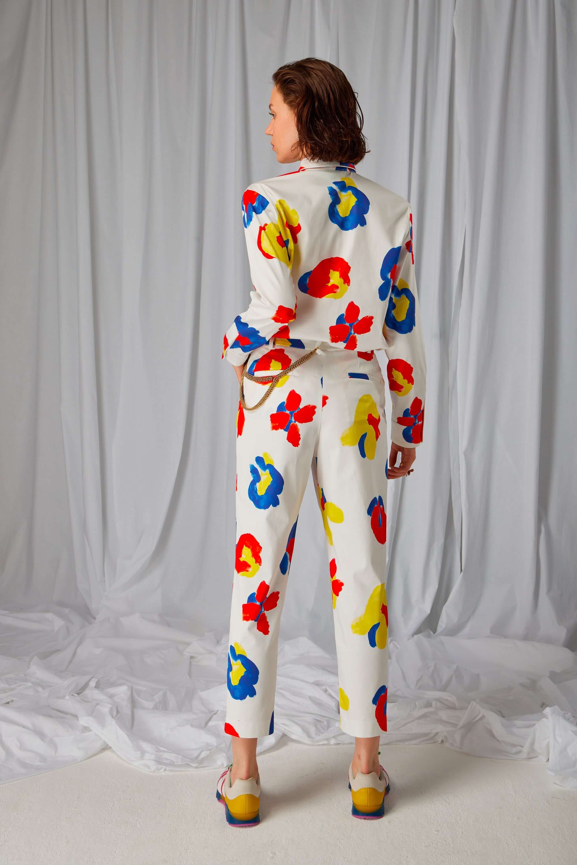 Pantalon Gabriel en imprimé Primaire