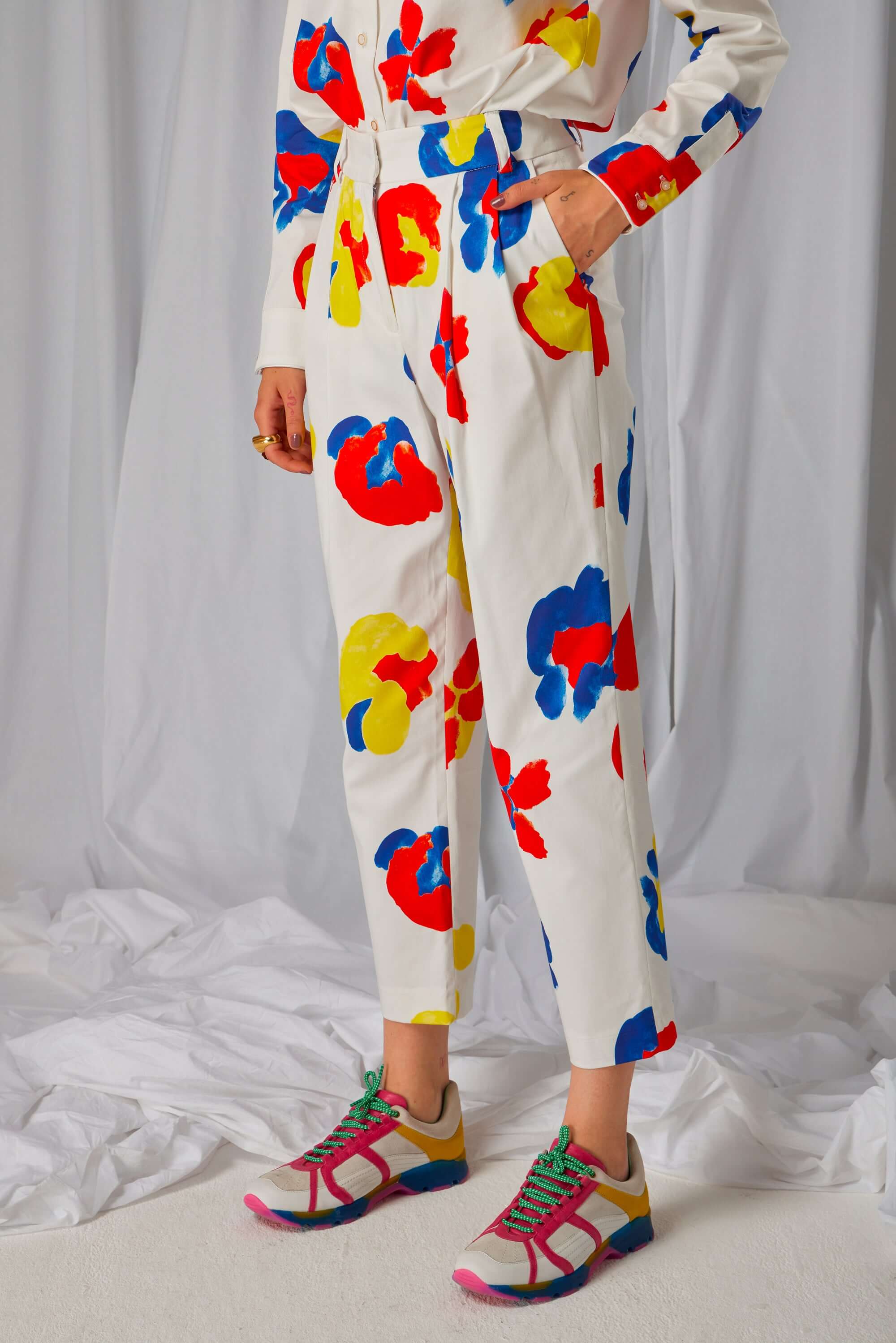 Pantalon Gabriel en imprimé Primaire