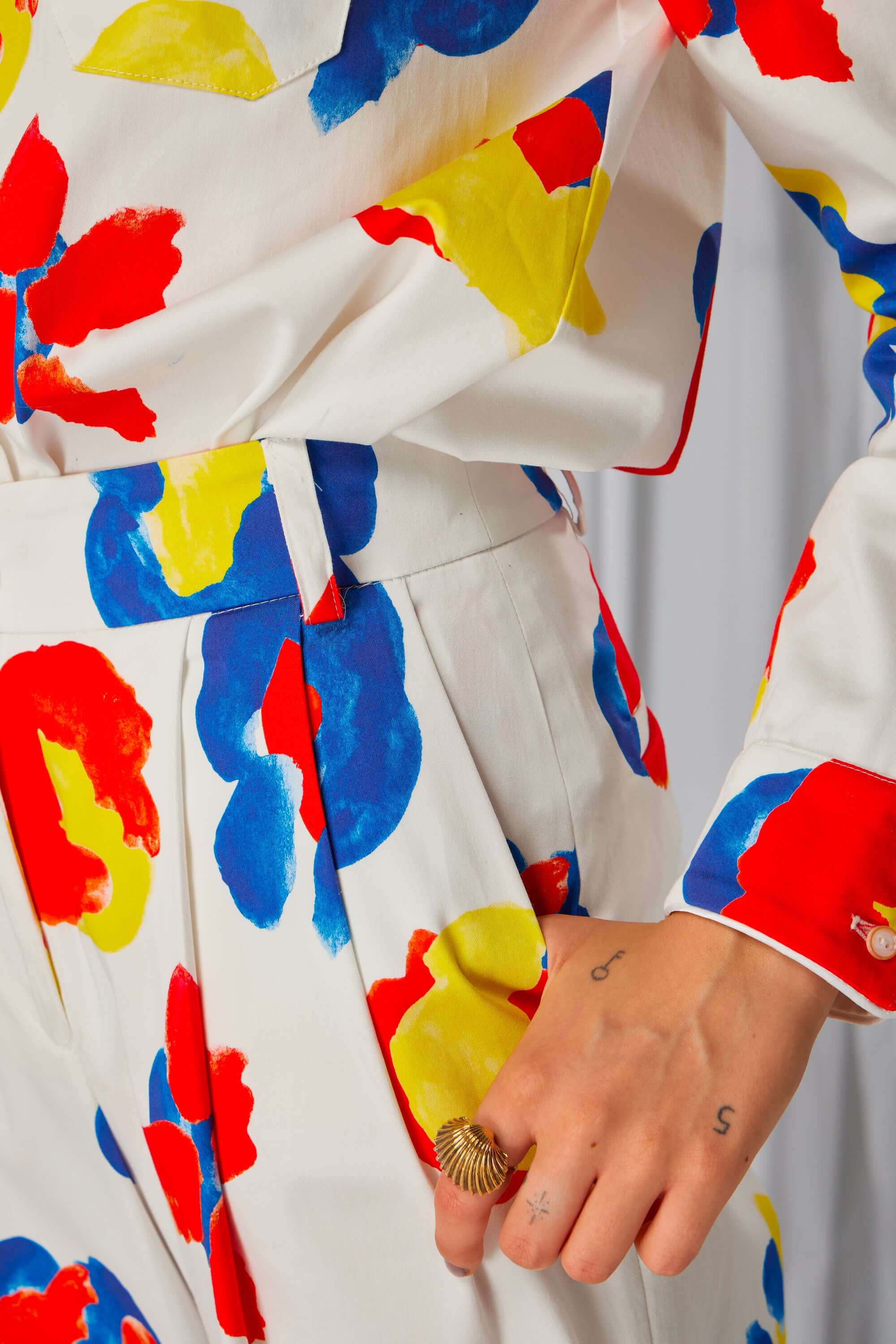 Pantalon Gabriel en imprimé Primaire