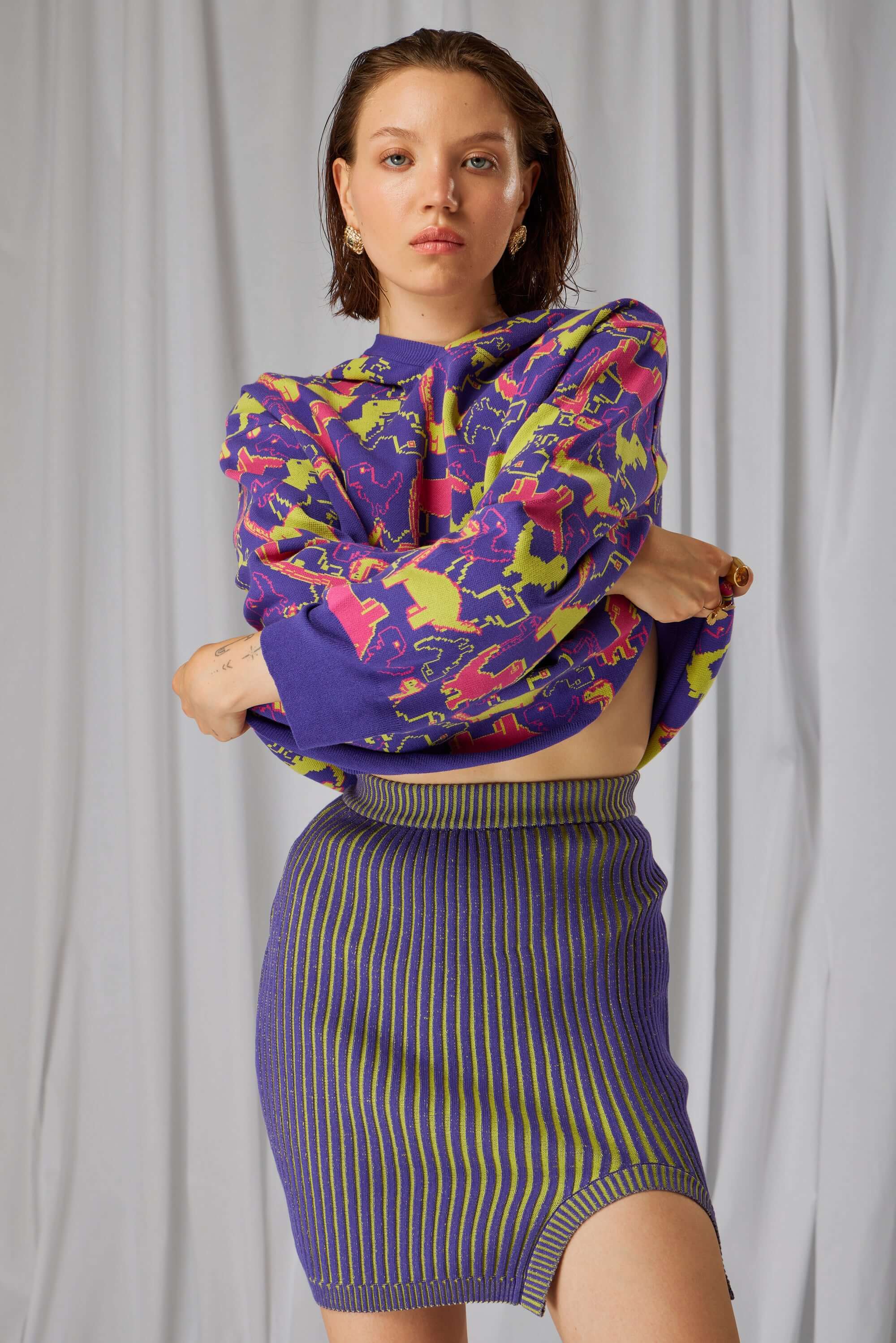 Gigi skirt in Kaleidoscope knit