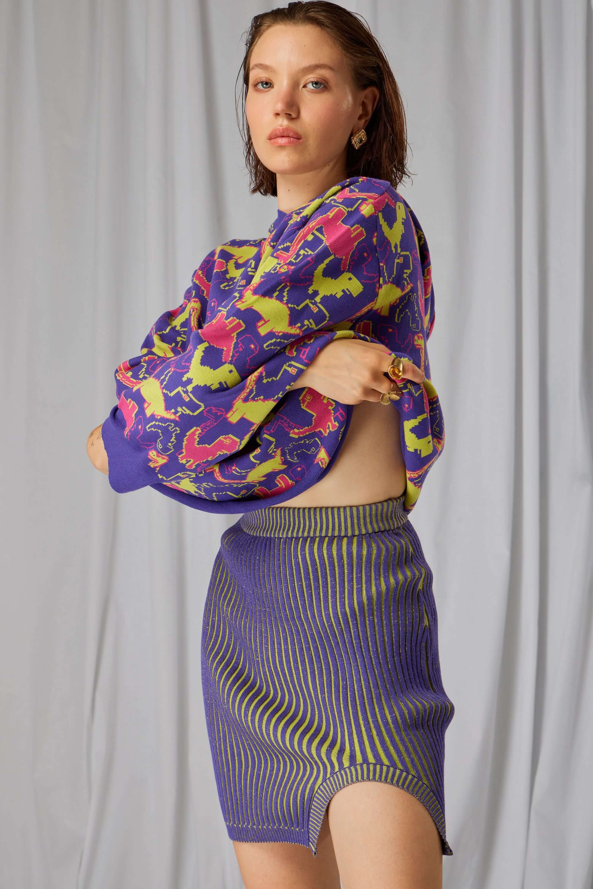 Gigi skirt in Kaleidoscope knit