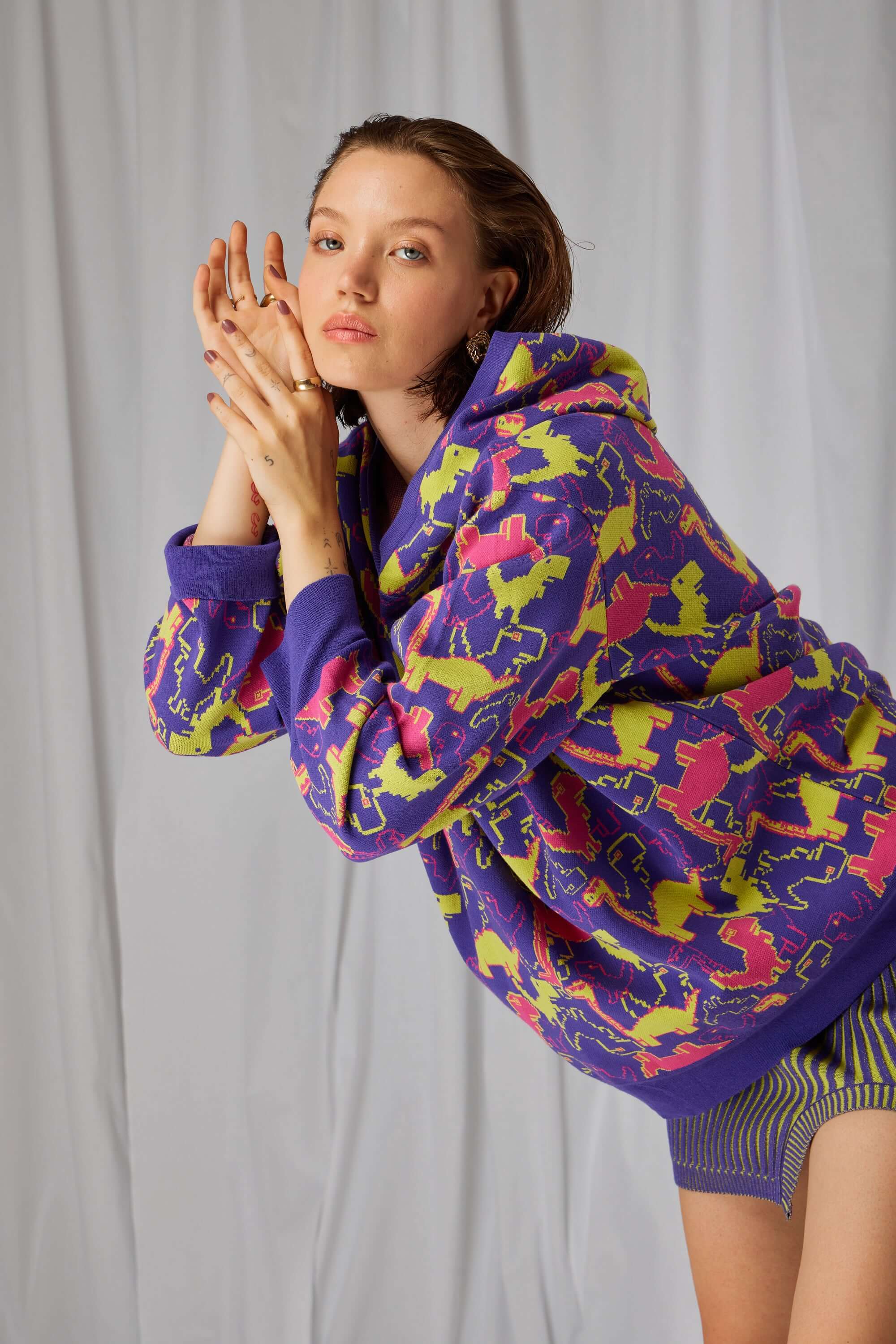 Drew sweater in Xray knit