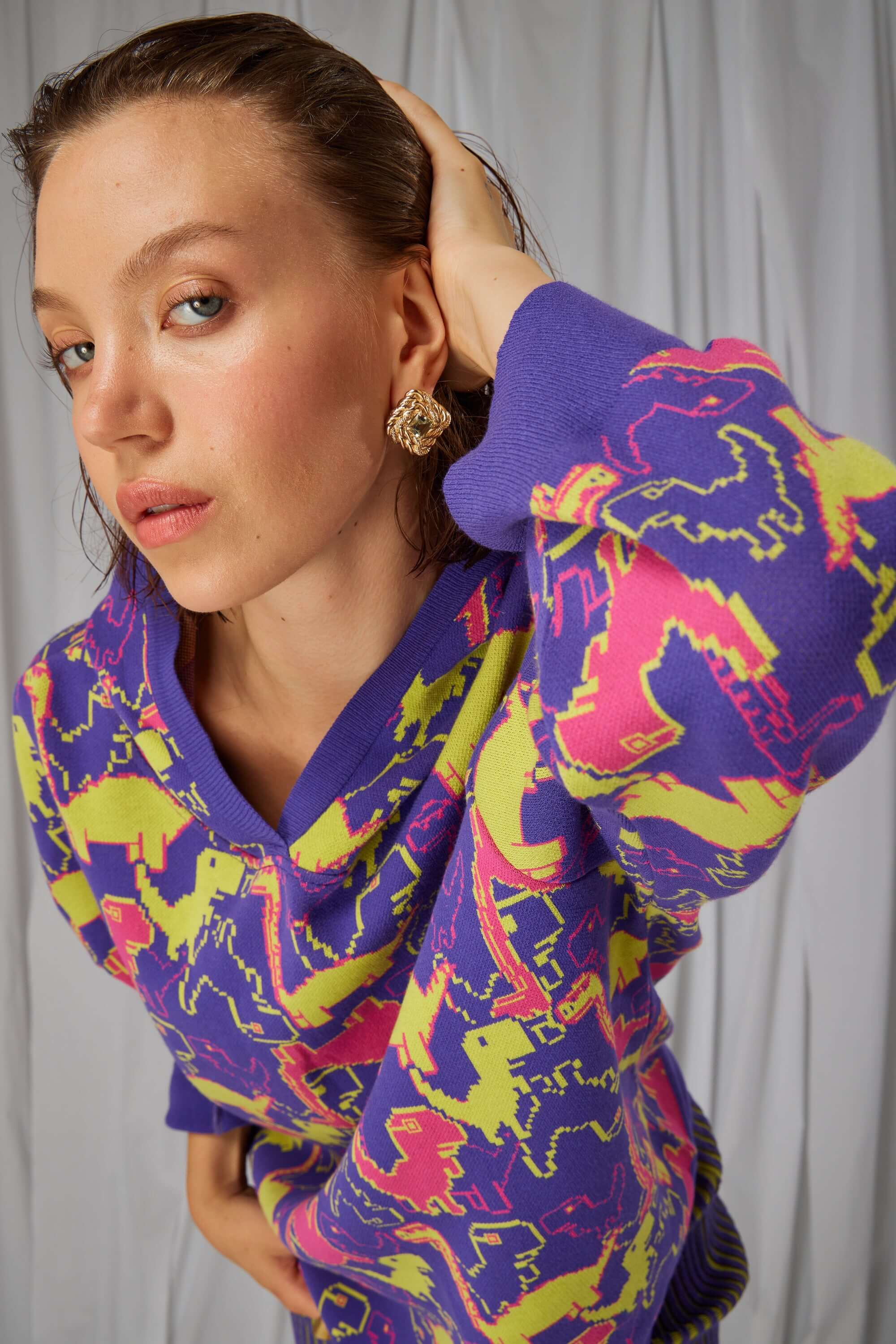 Drew sweater in Xray knit