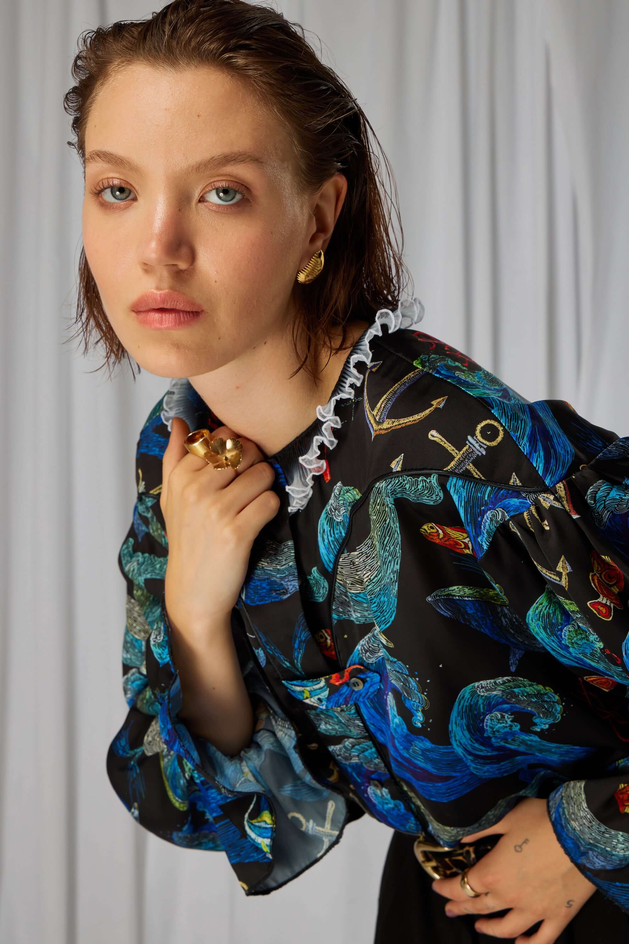 Trigalière shirt in Storm print