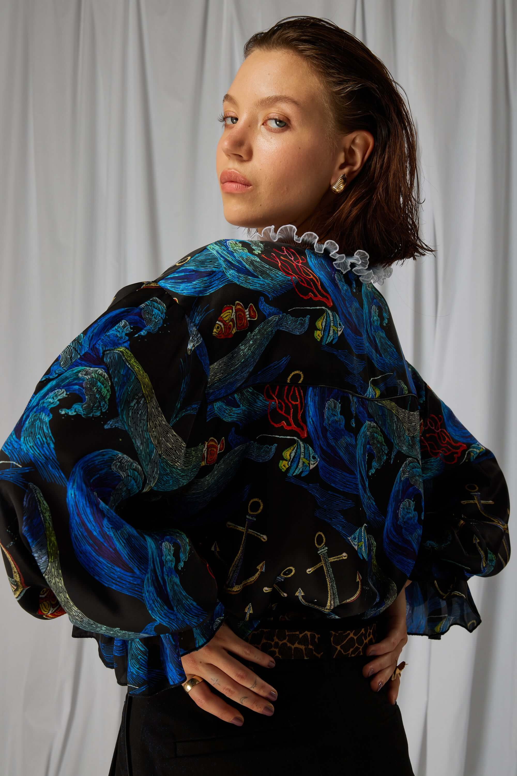 Trigalière shirt in Storm print