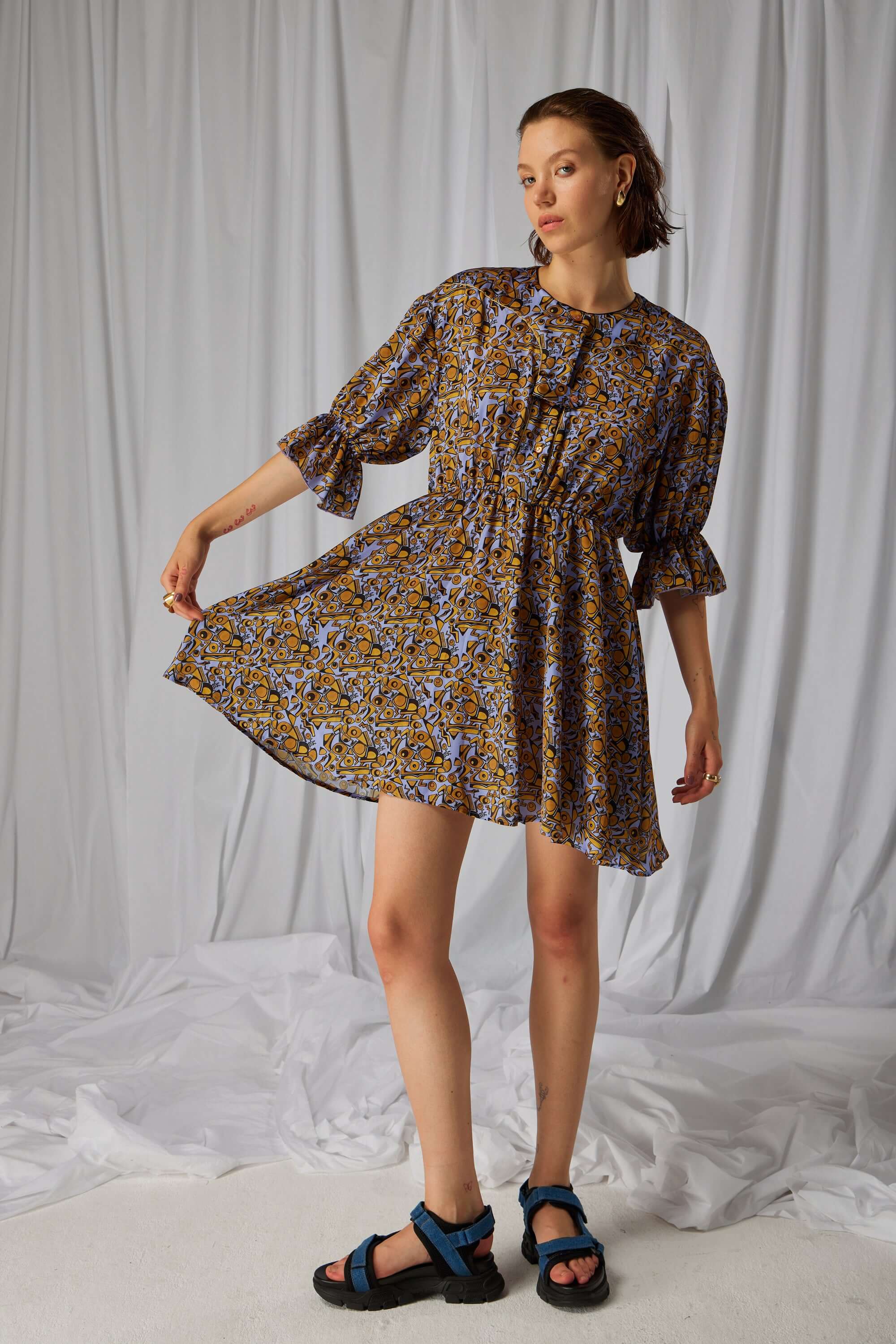 Robe Beausserie en imprimé Art Déco