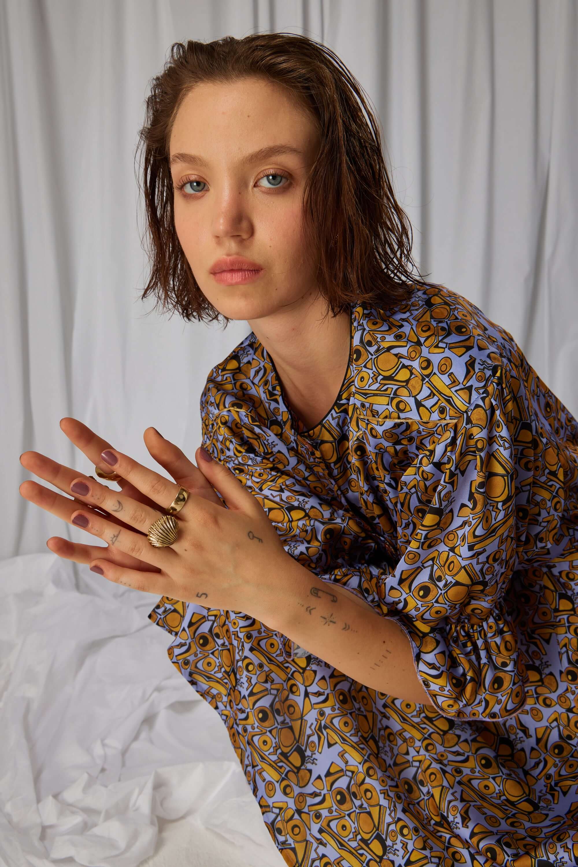 Robe Beausserie en imprimé Art Déco