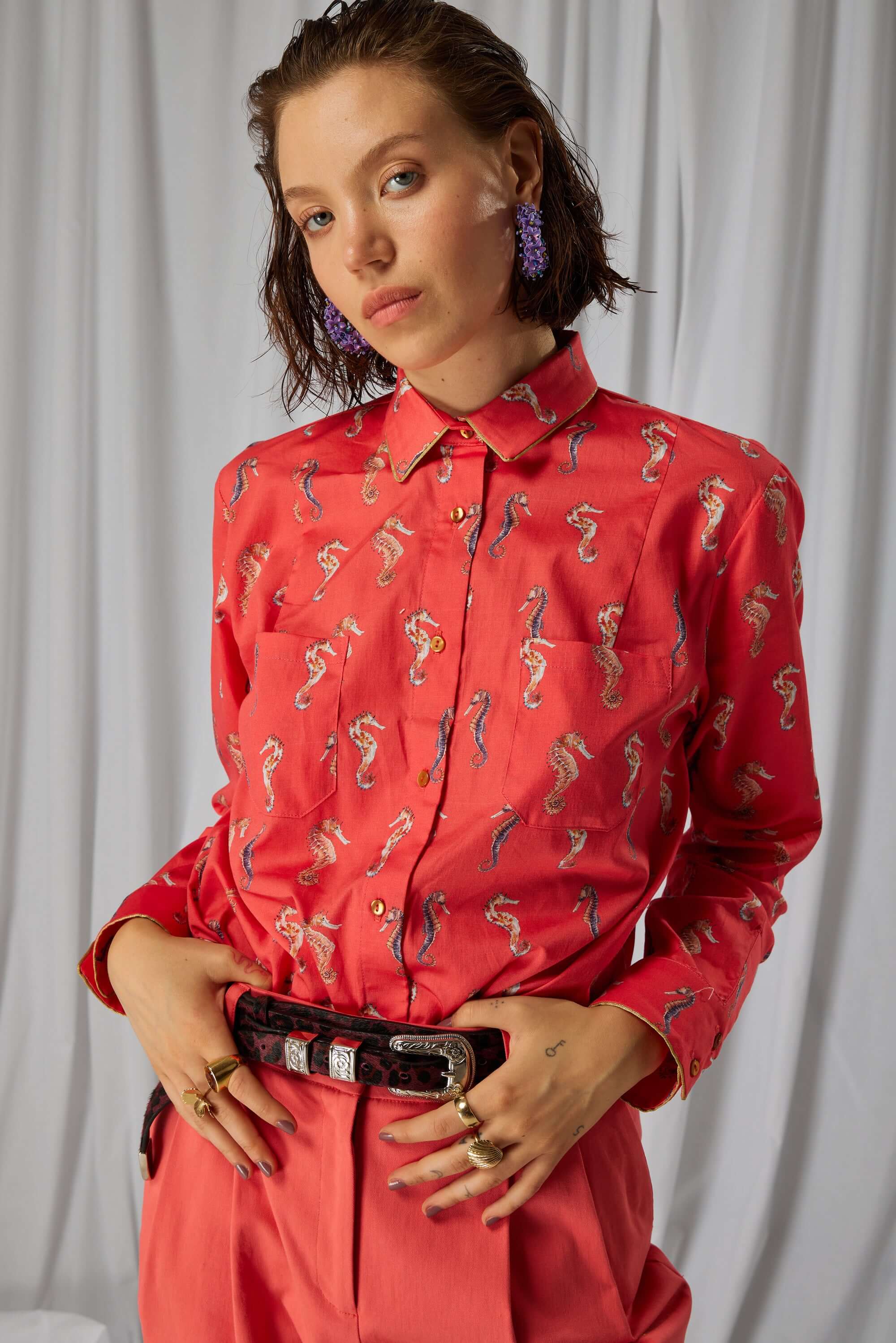 Chemise Dori en imprimé Gravure