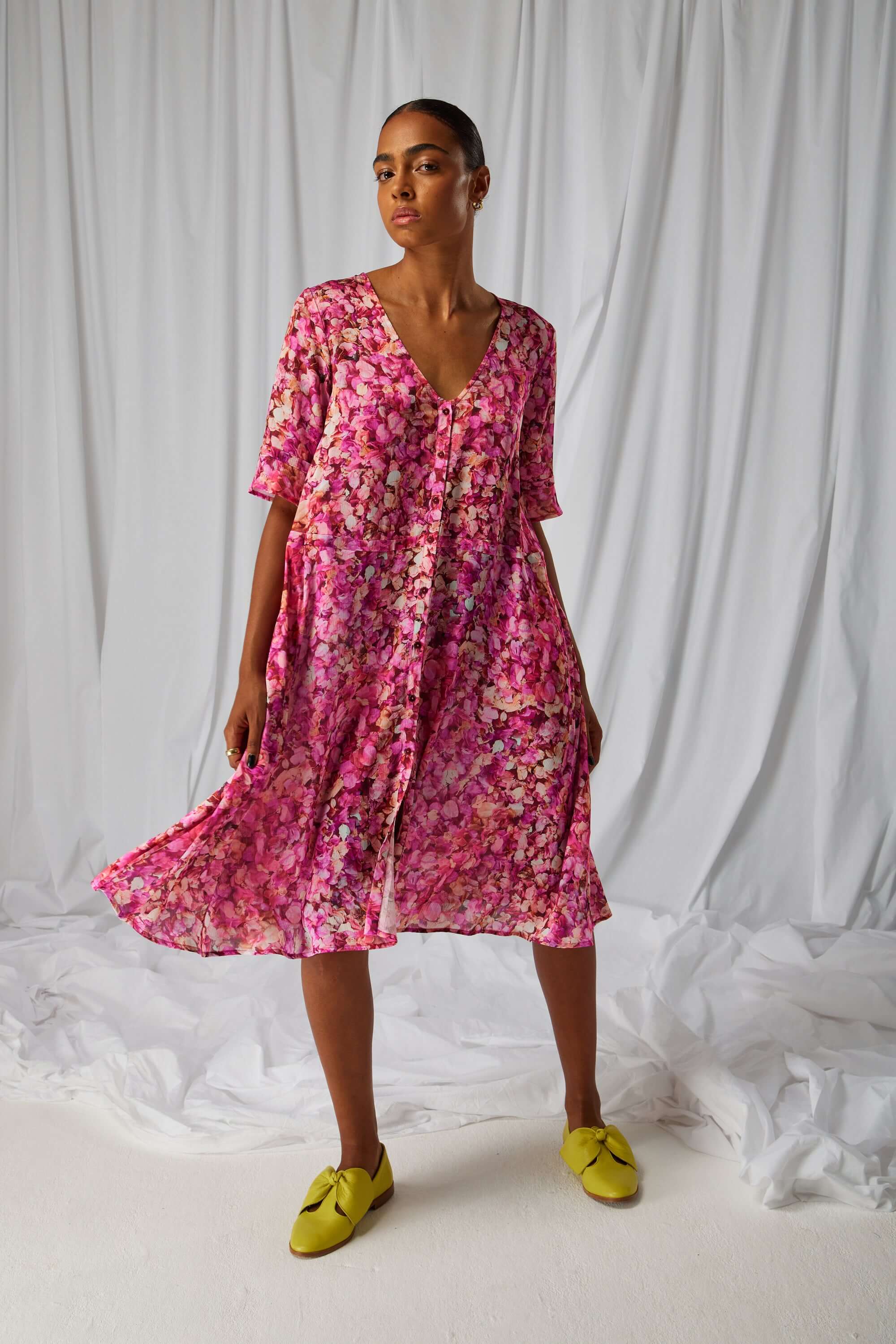 Java dress in Cabaret print