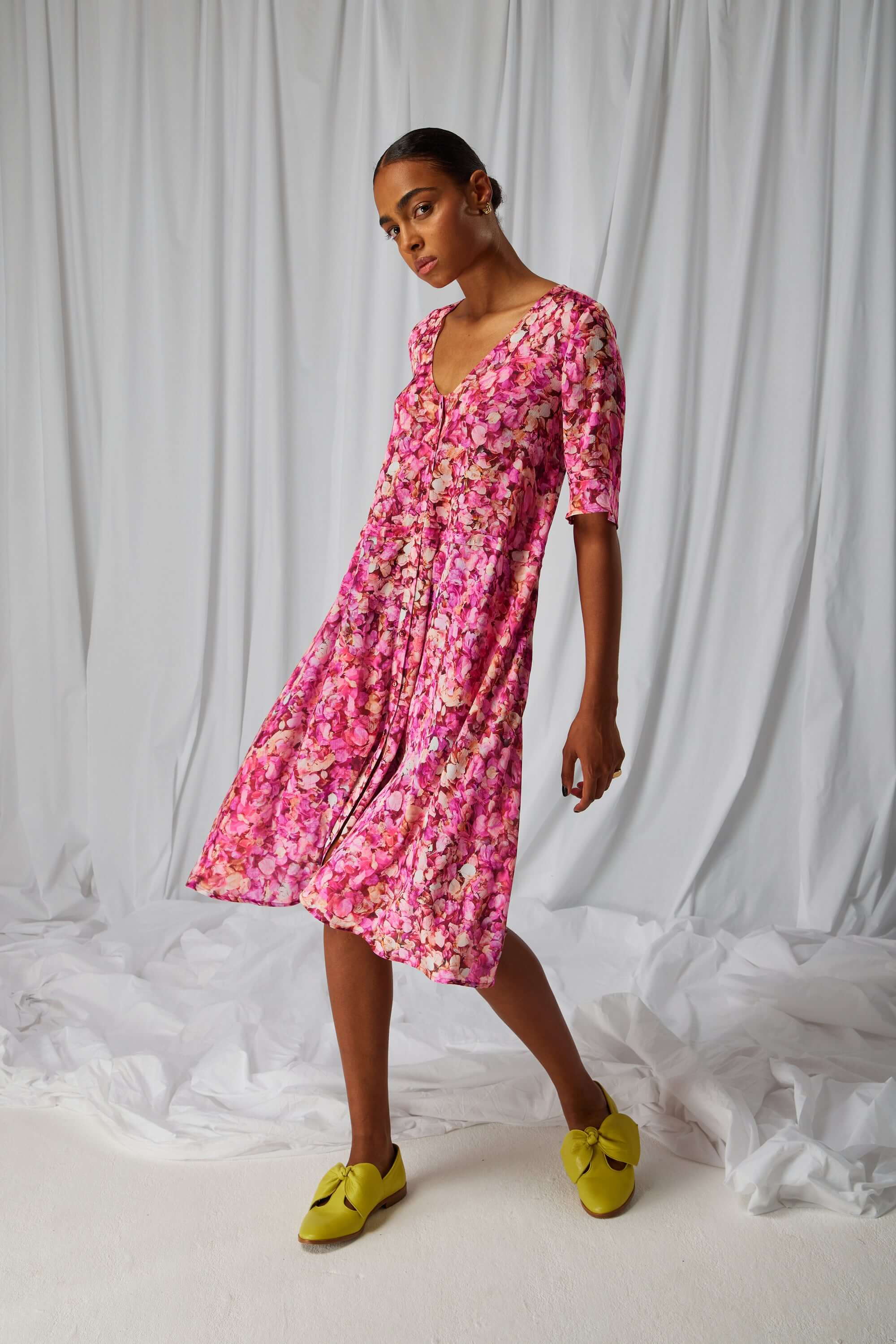 Java dress in Cabaret print