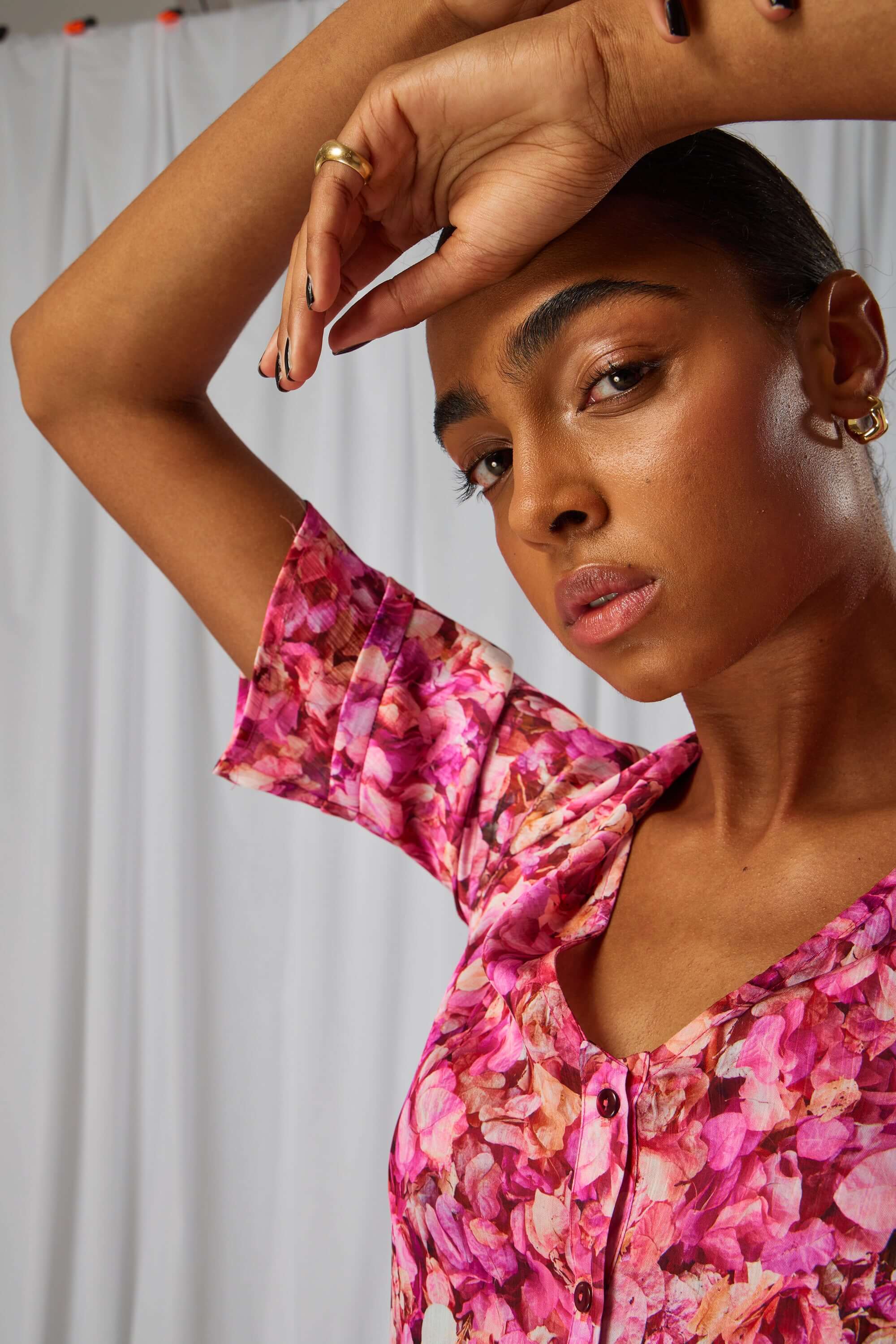 Java dress in Cabaret print