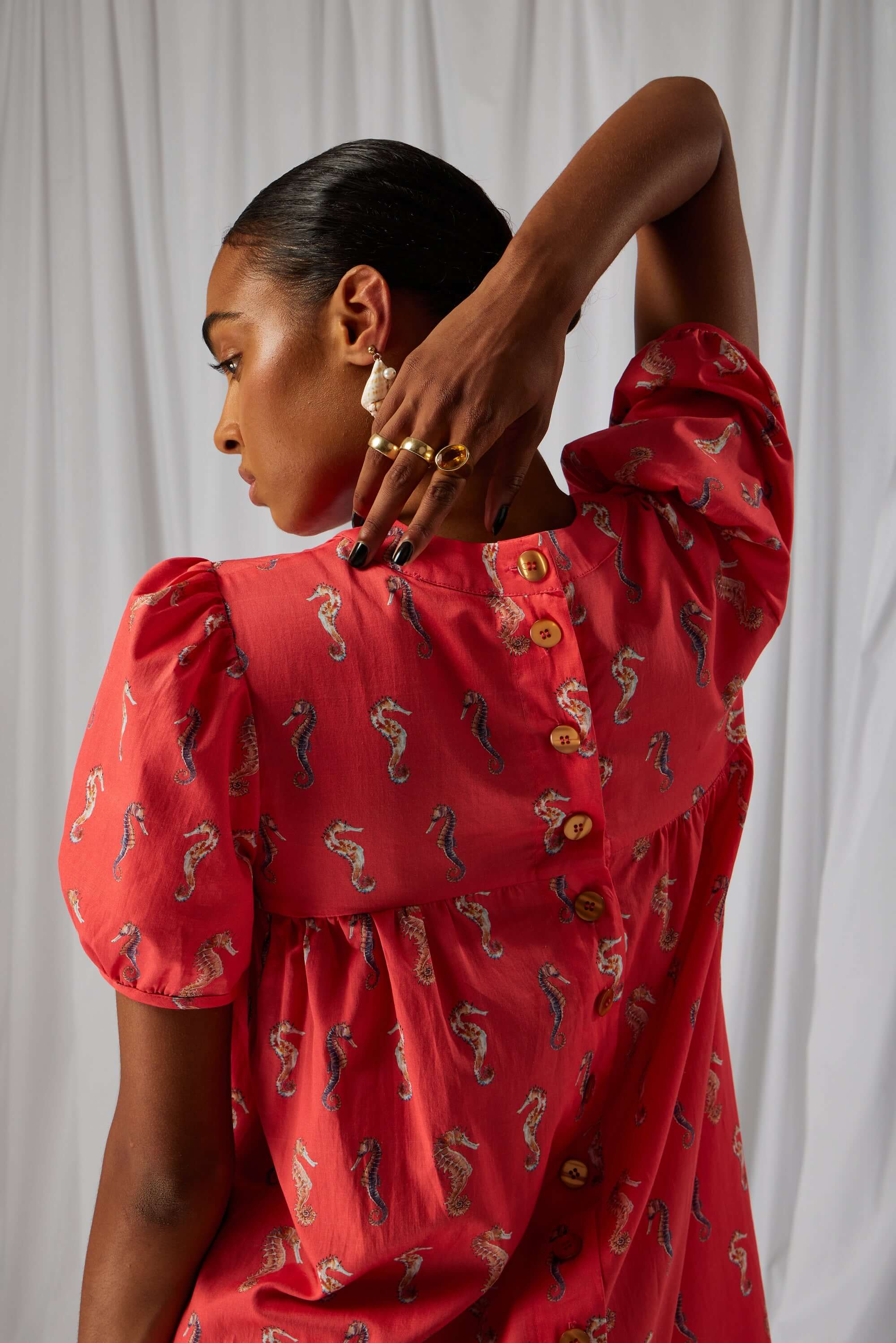 Robe Gaya en imprimé Gravure