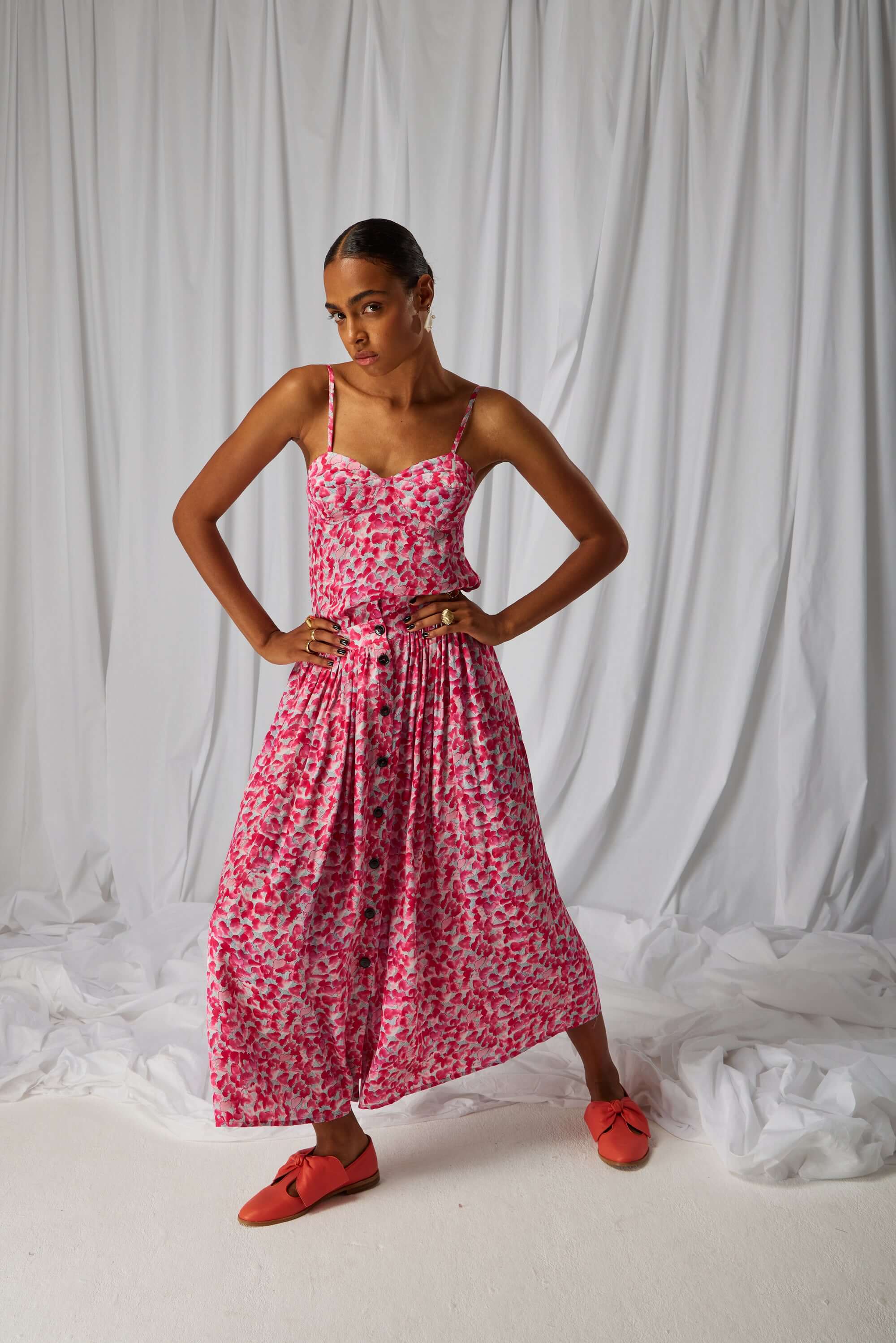 Orso long skirt in Halo print