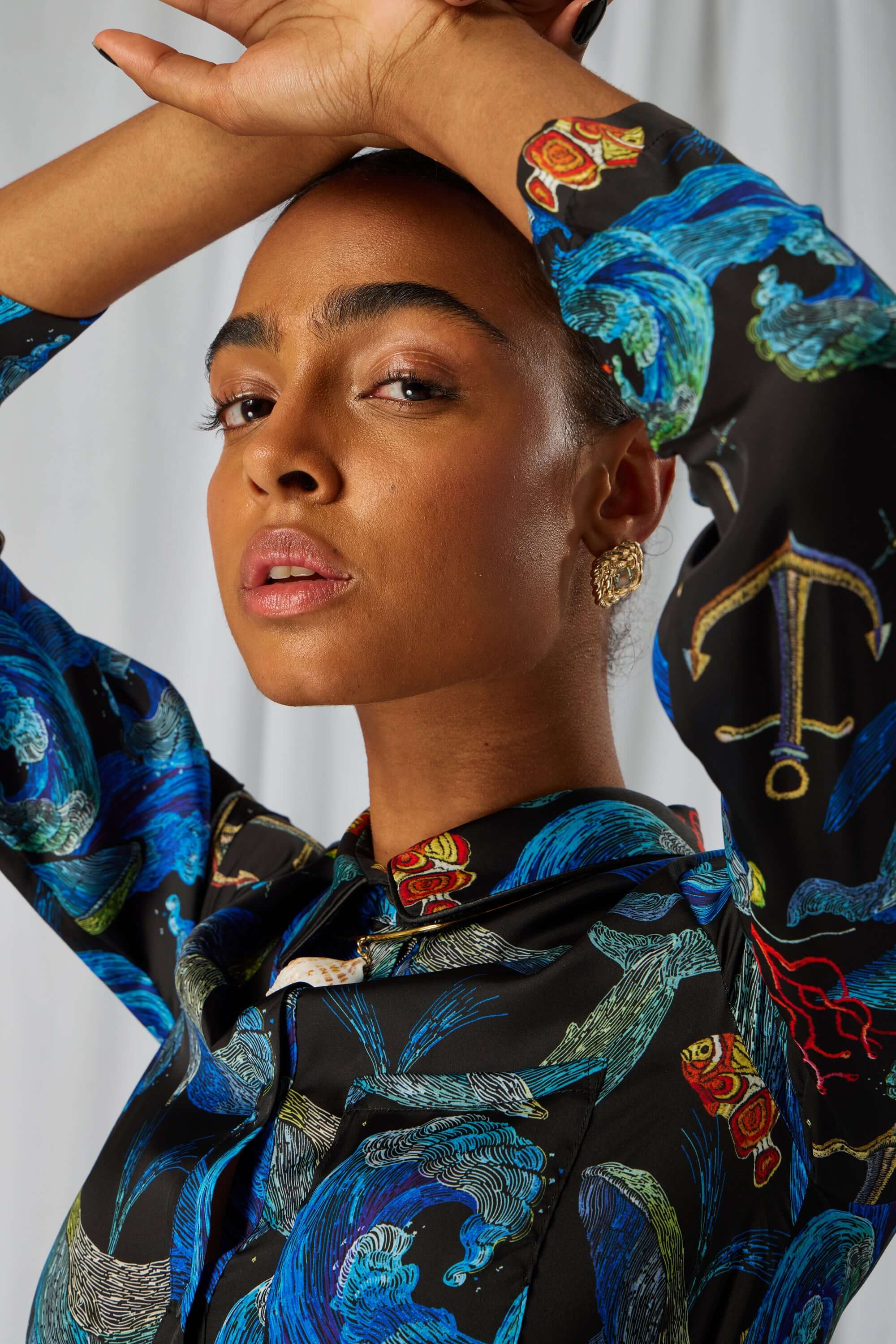 Edison dress in Storm print