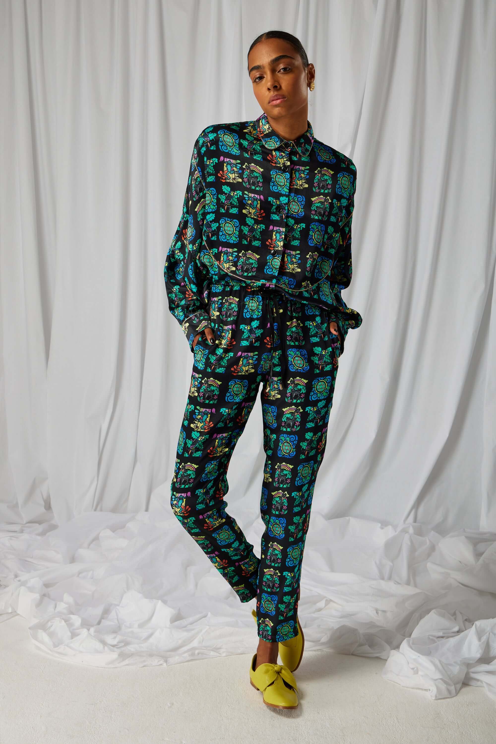 Pantalon Melchior en imprimé Moonlight