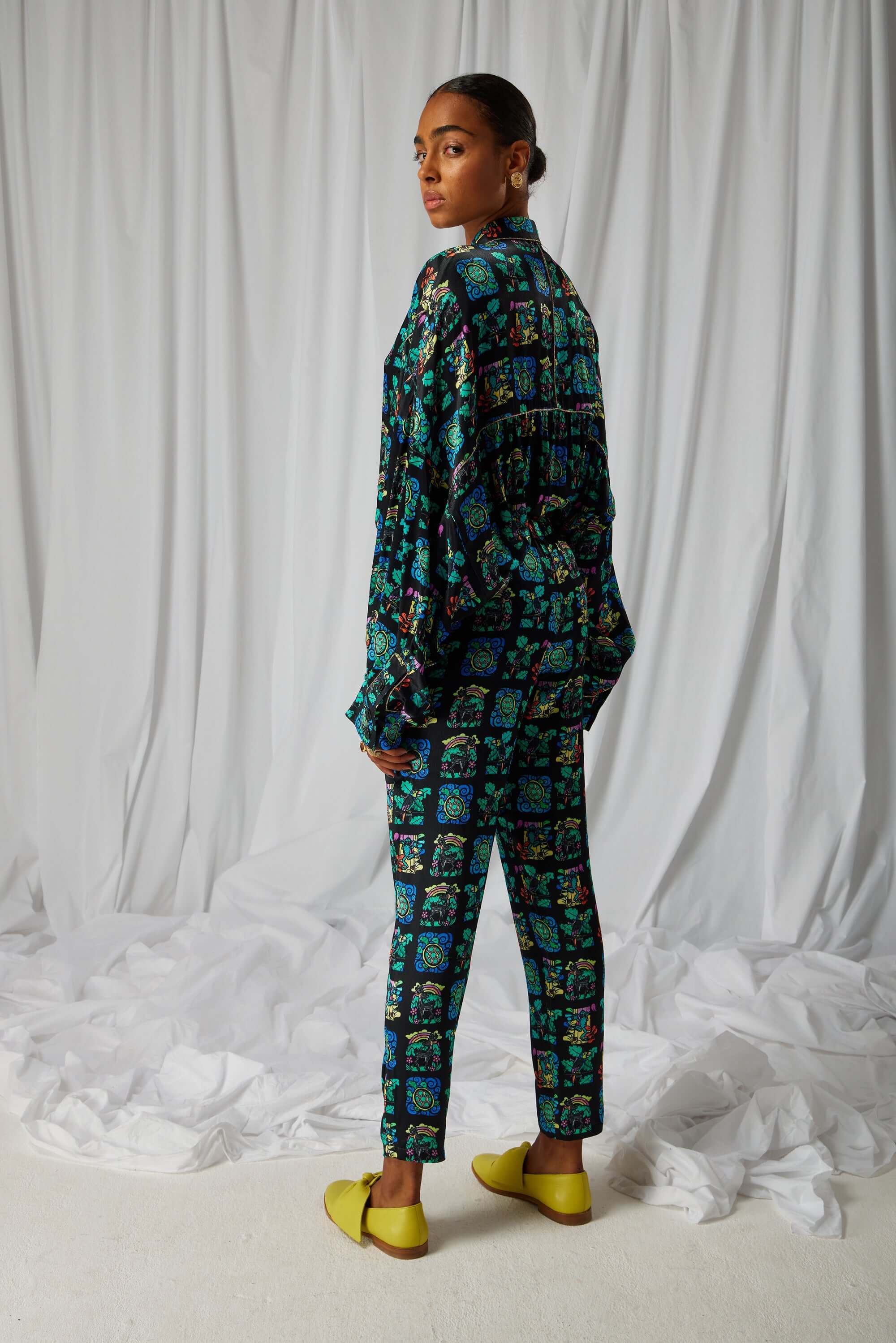 Pantalon Melchior en imprimé Moonlight