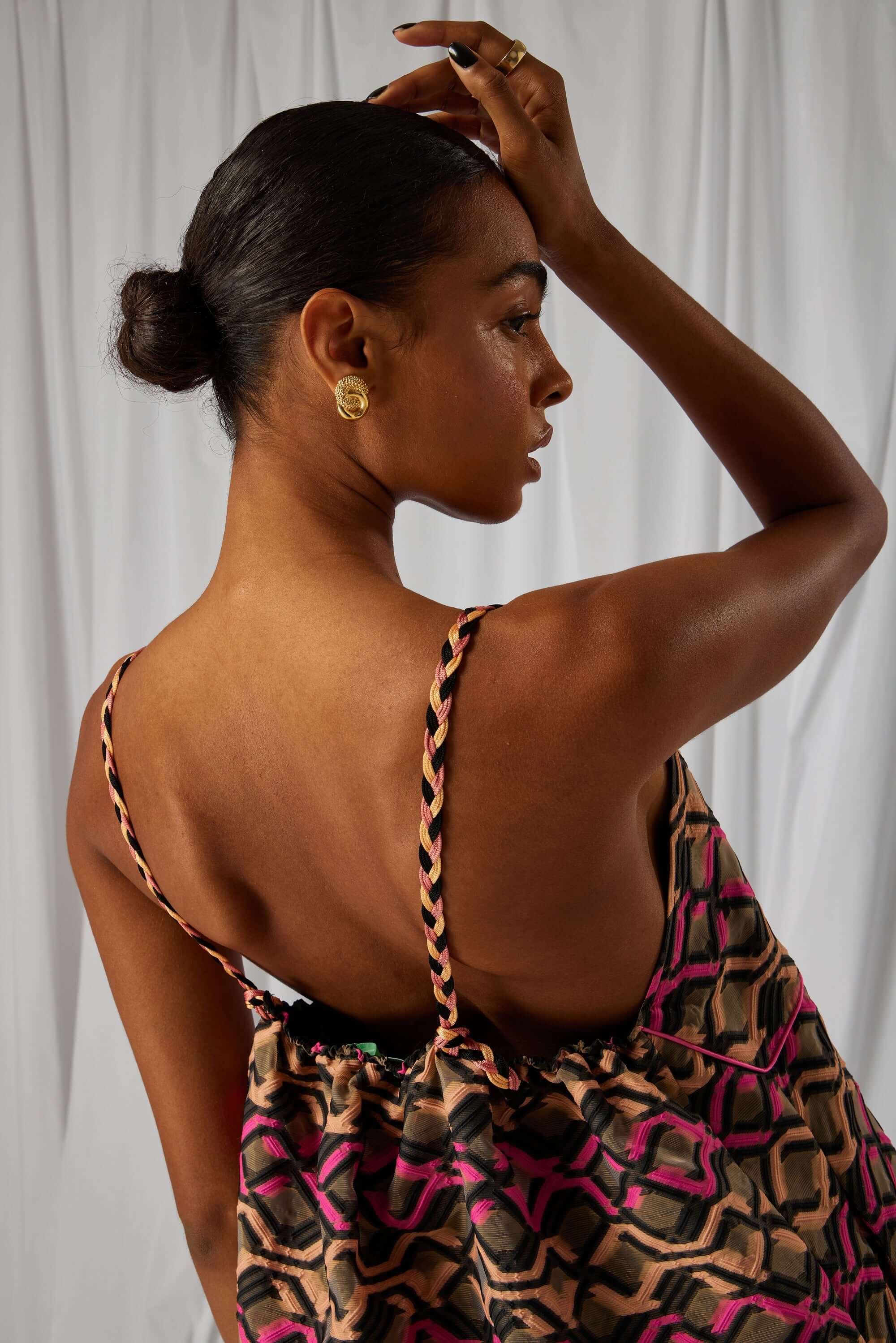 Rita dress in Organza embroidery Matrix