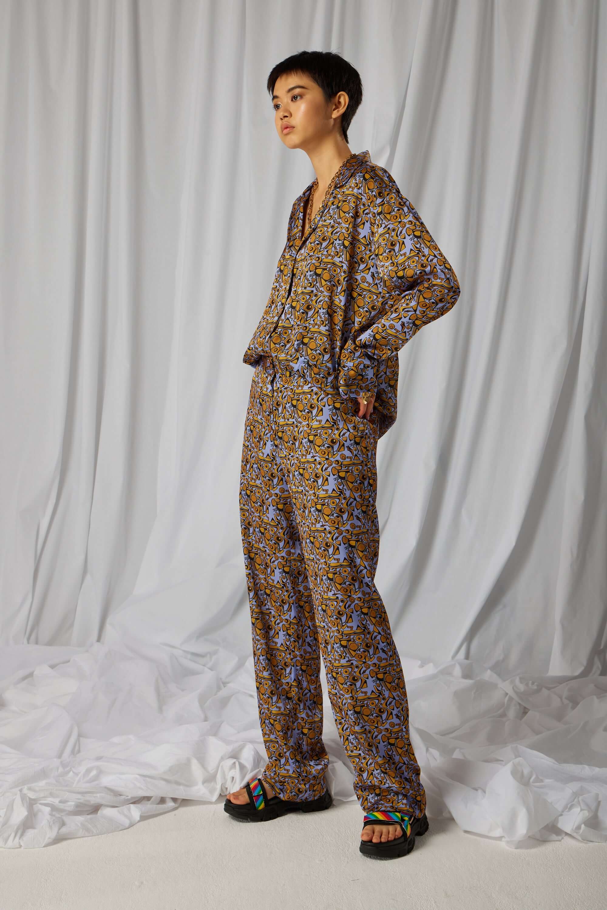 Ulysse pyjama in Art Deco Factory print