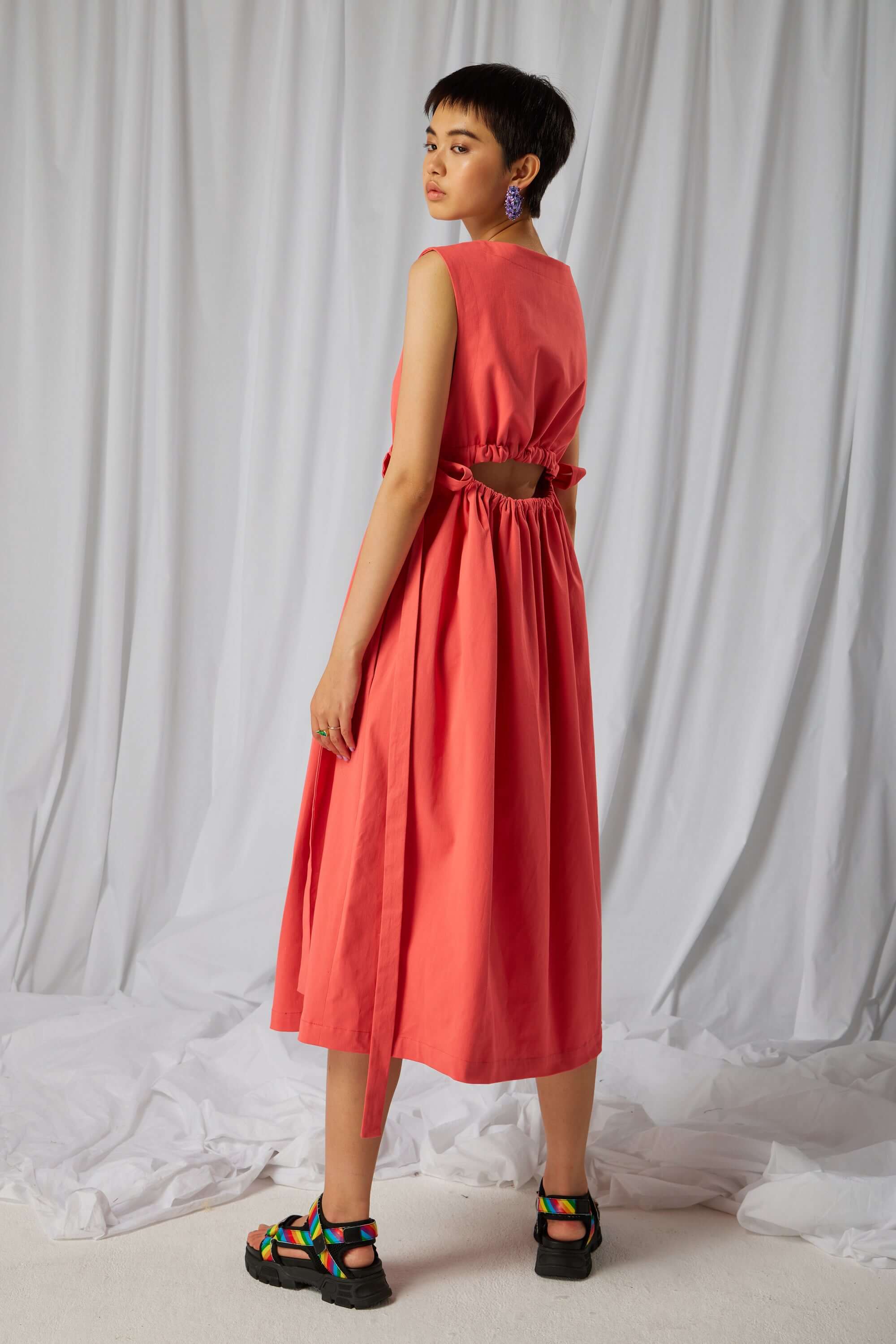 Robe Tatiana en coton Bleu de Travail