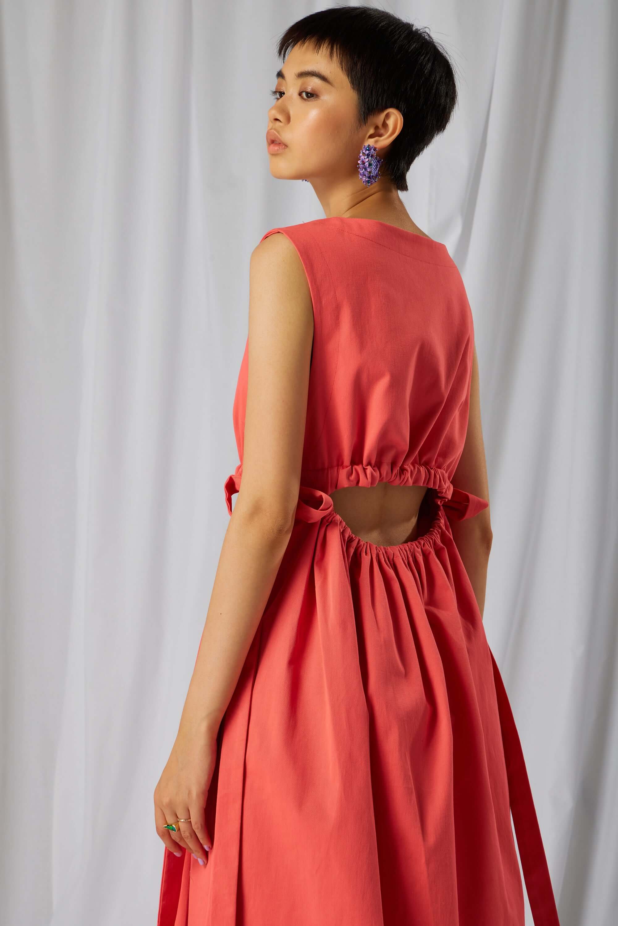 Robe Tatiana en coton Bleu de Travail