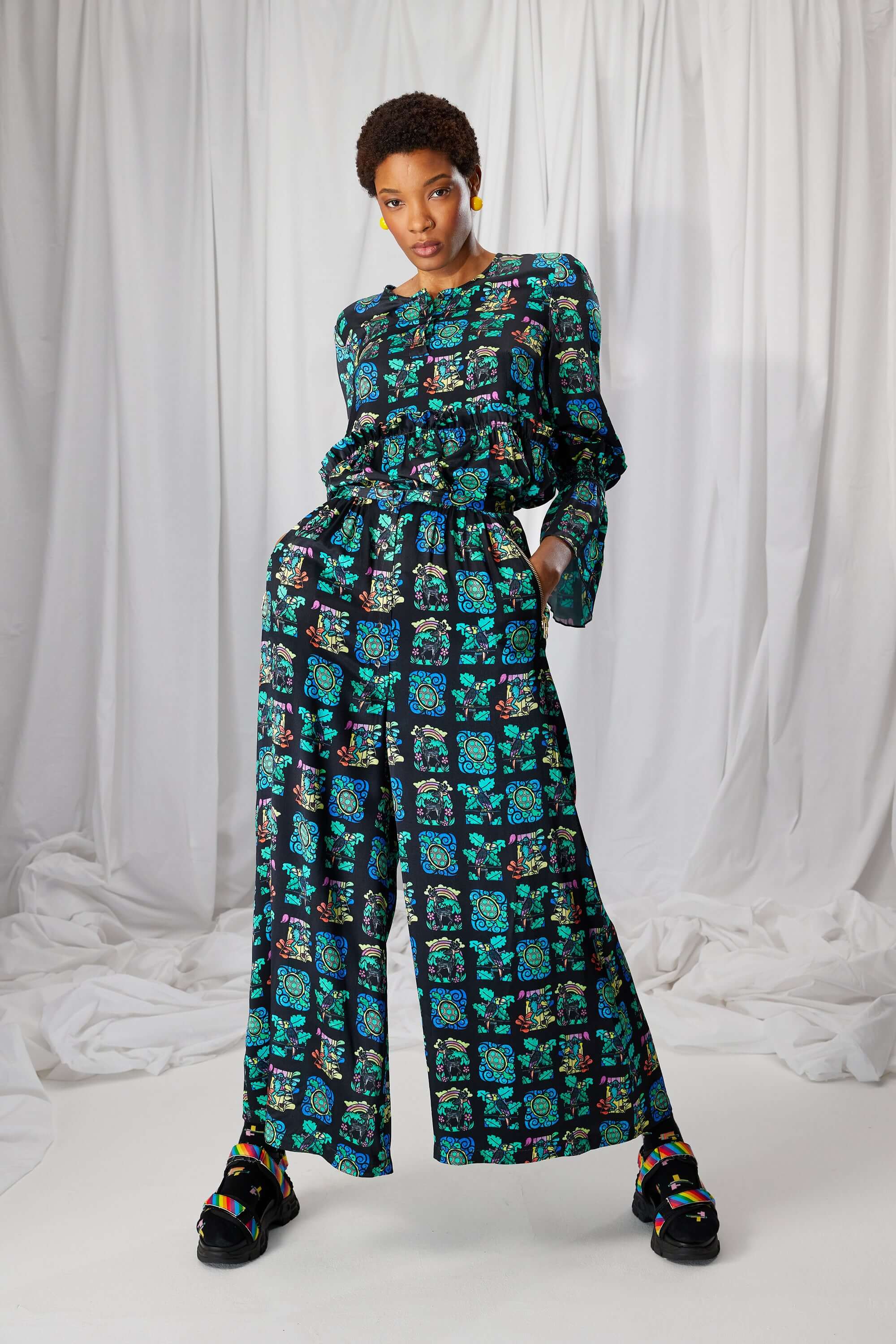 Panda shirt in Moonlight print