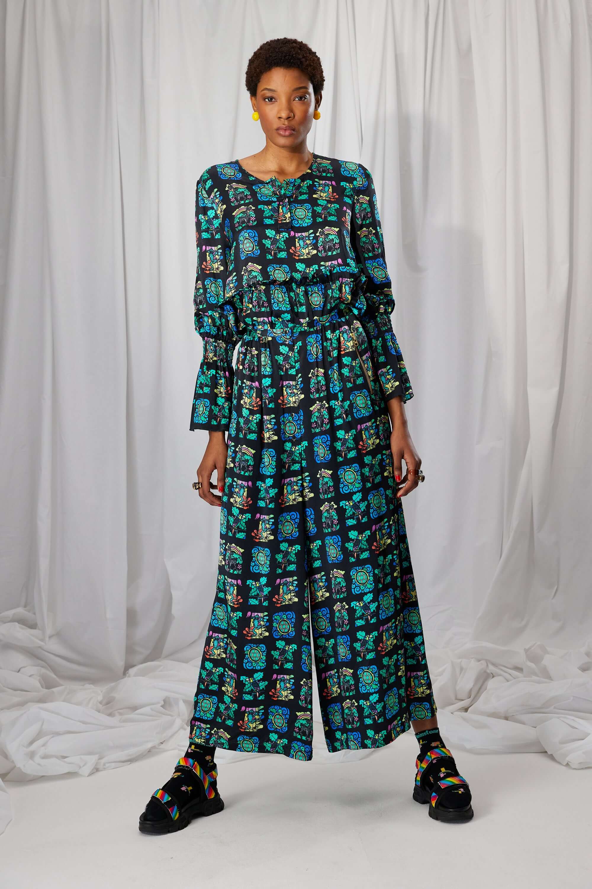 Panda shirt in Moonlight print