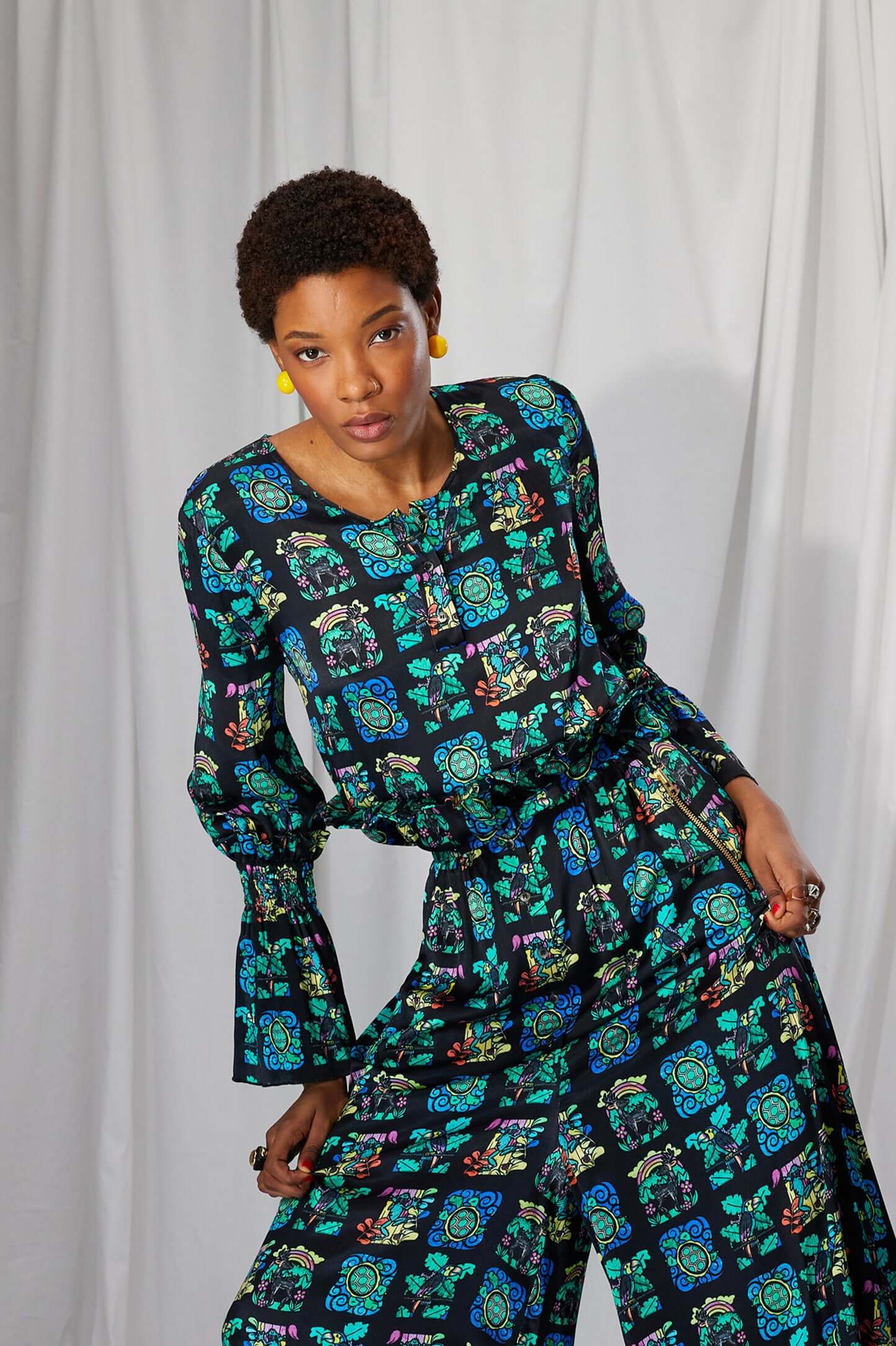 Panda shirt in Moonlight print