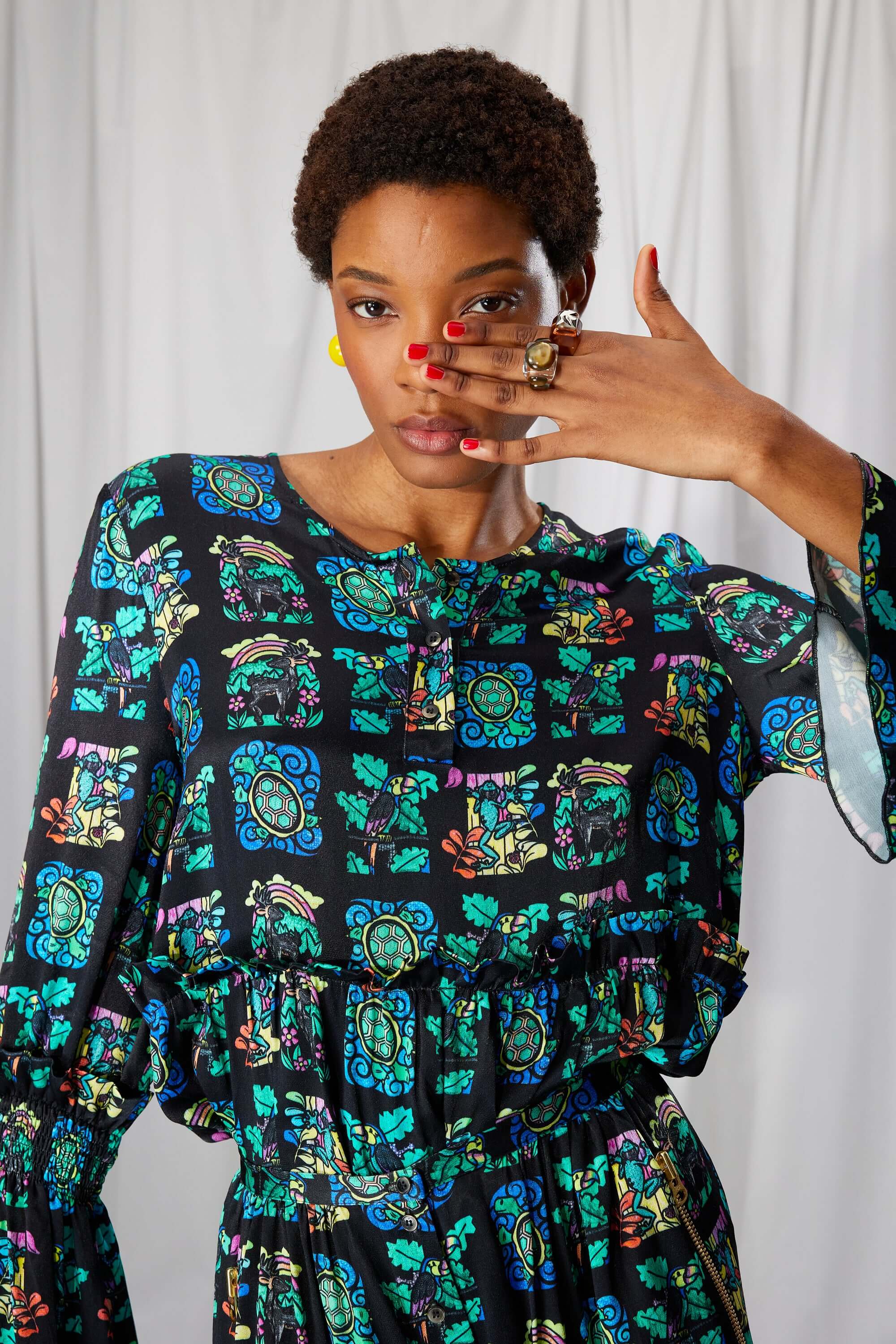 Panda shirt in Moonlight print