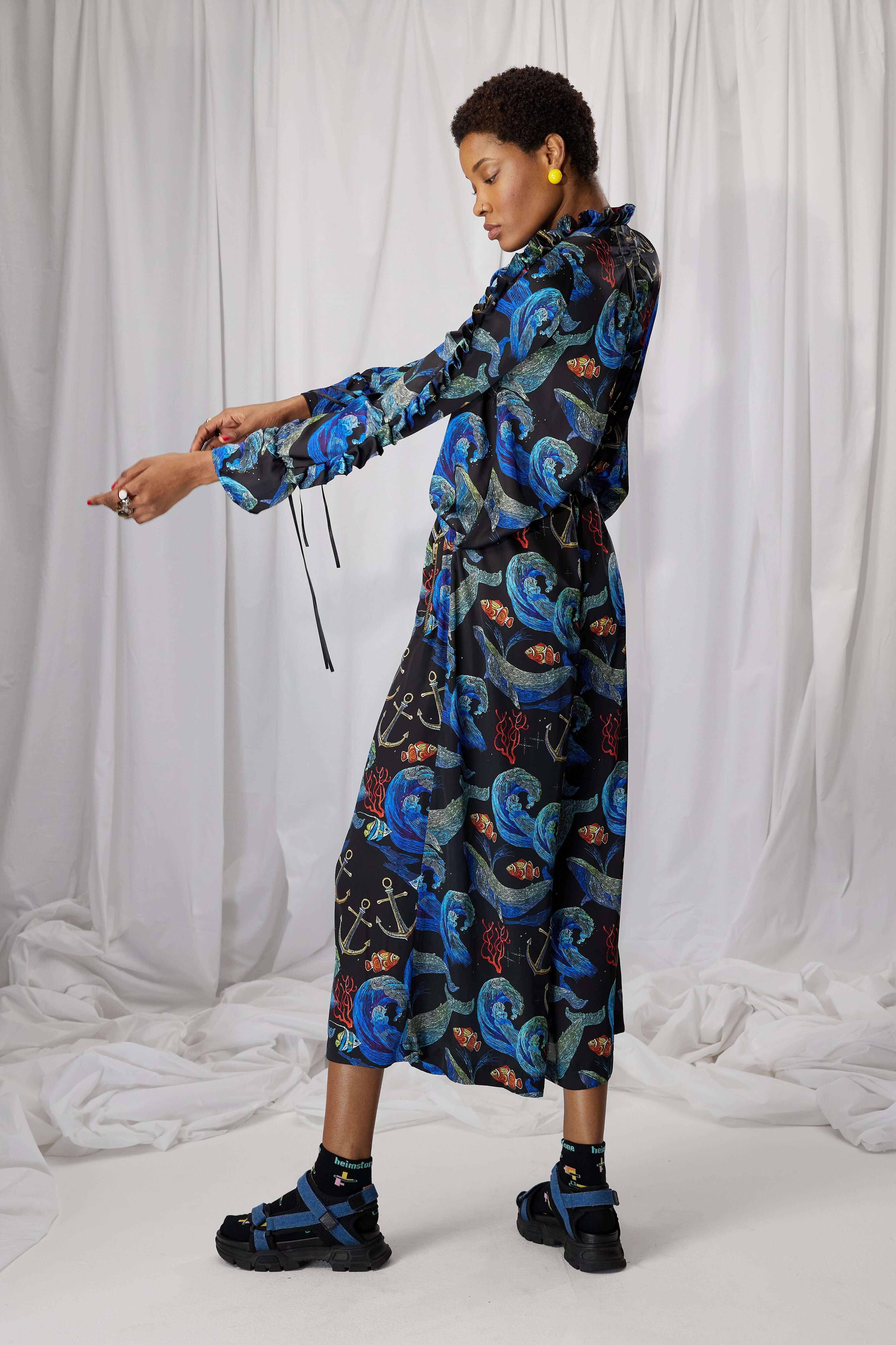 Gil jumpsuit in Storm print