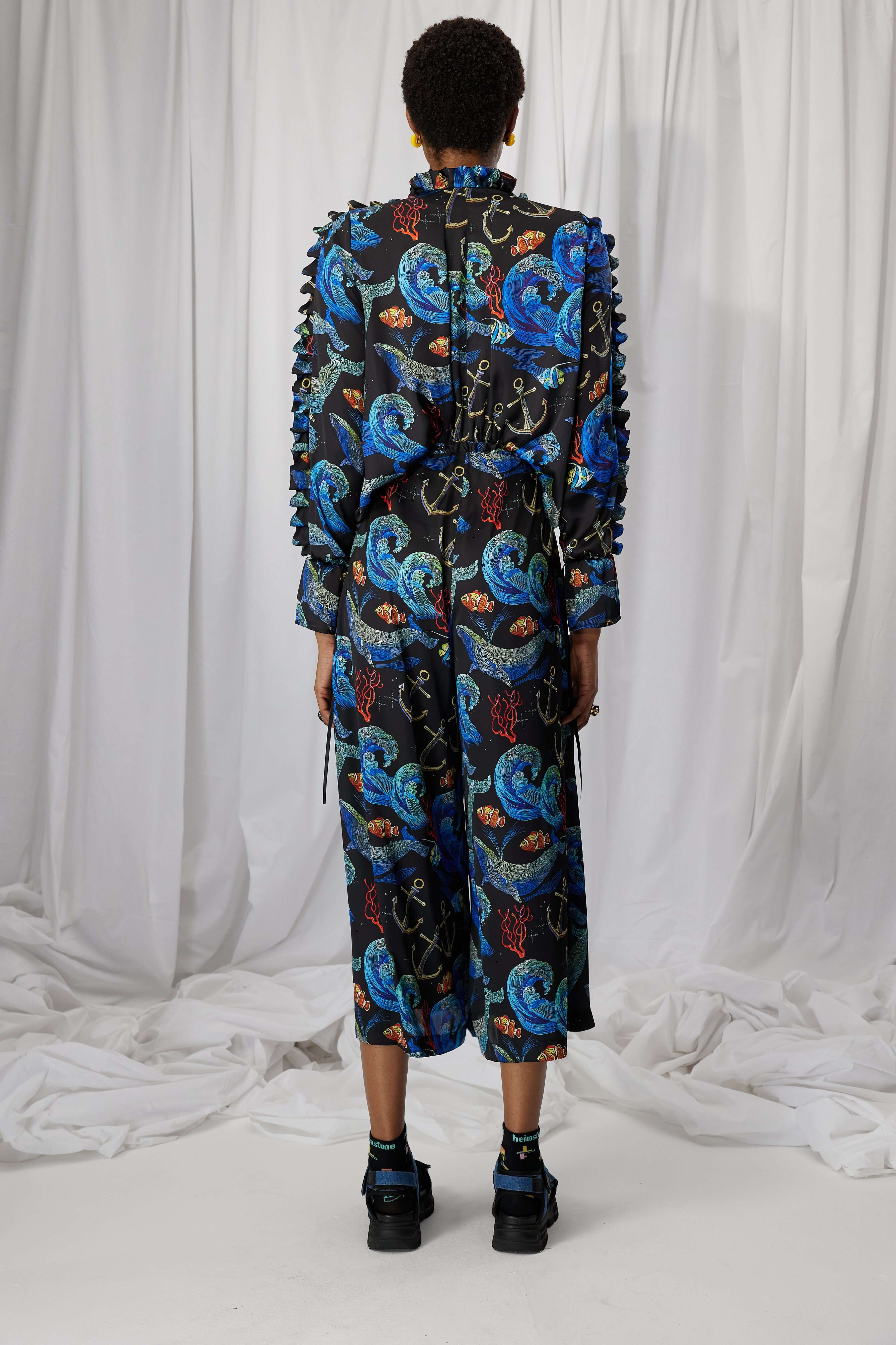 Gil jumpsuit in Storm print