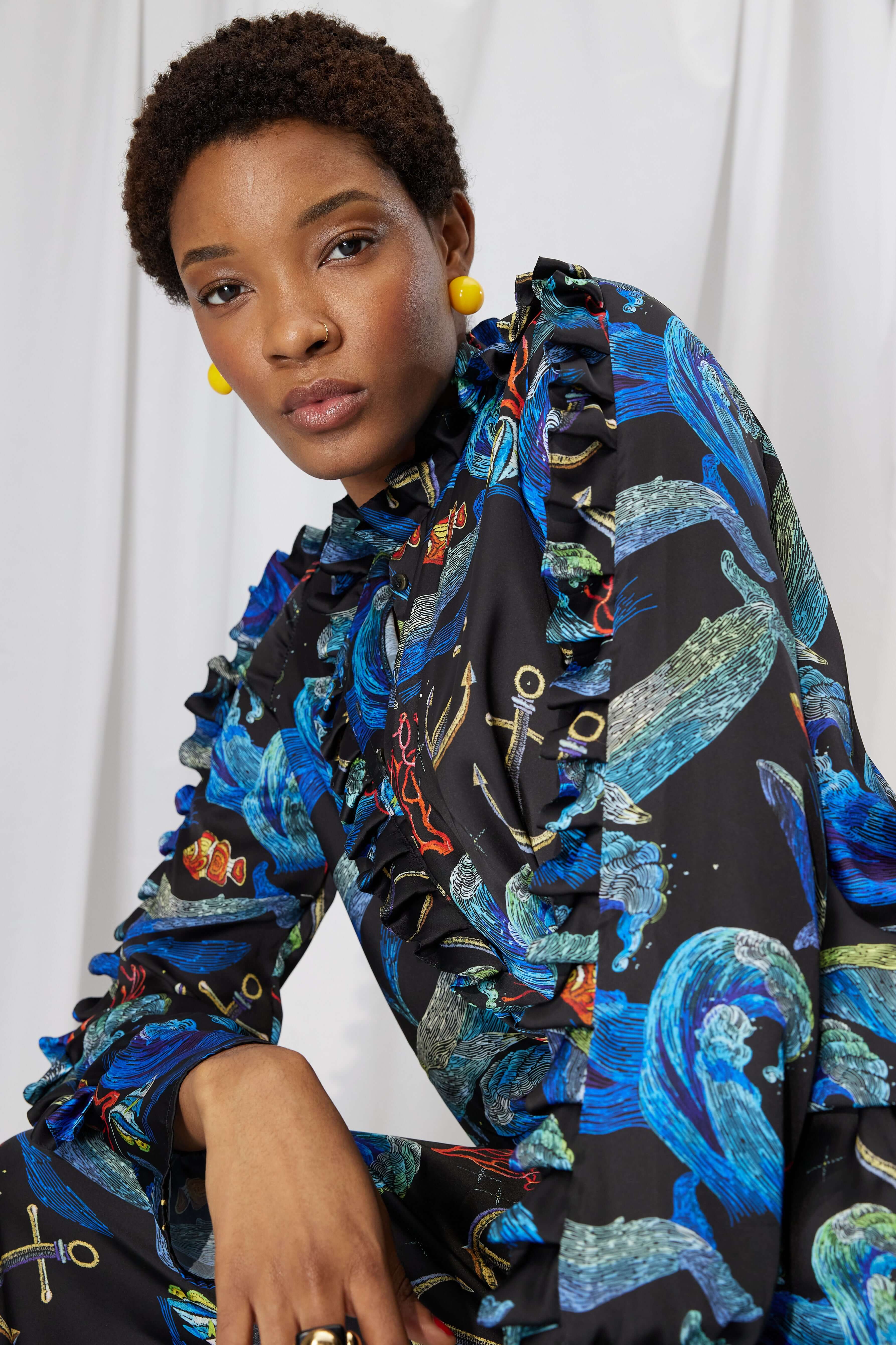 Gil jumpsuit in Storm print