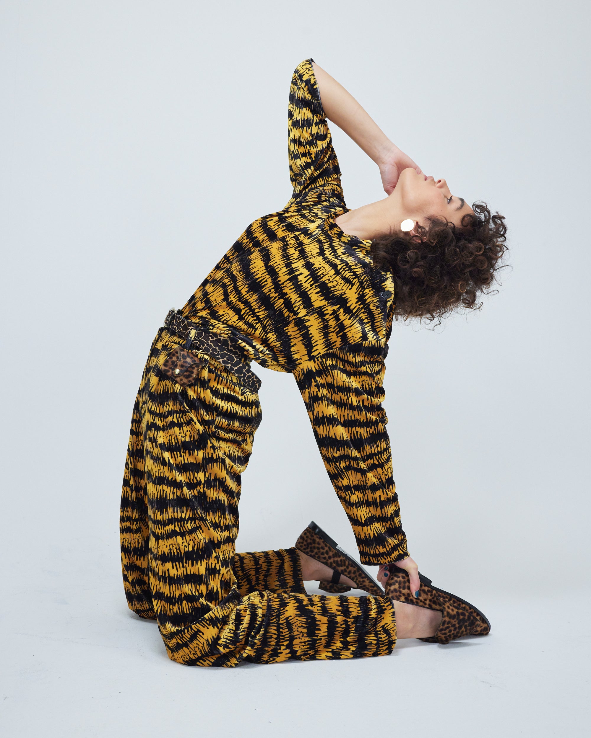 Pull Bobbi en imprimé Pigment safran