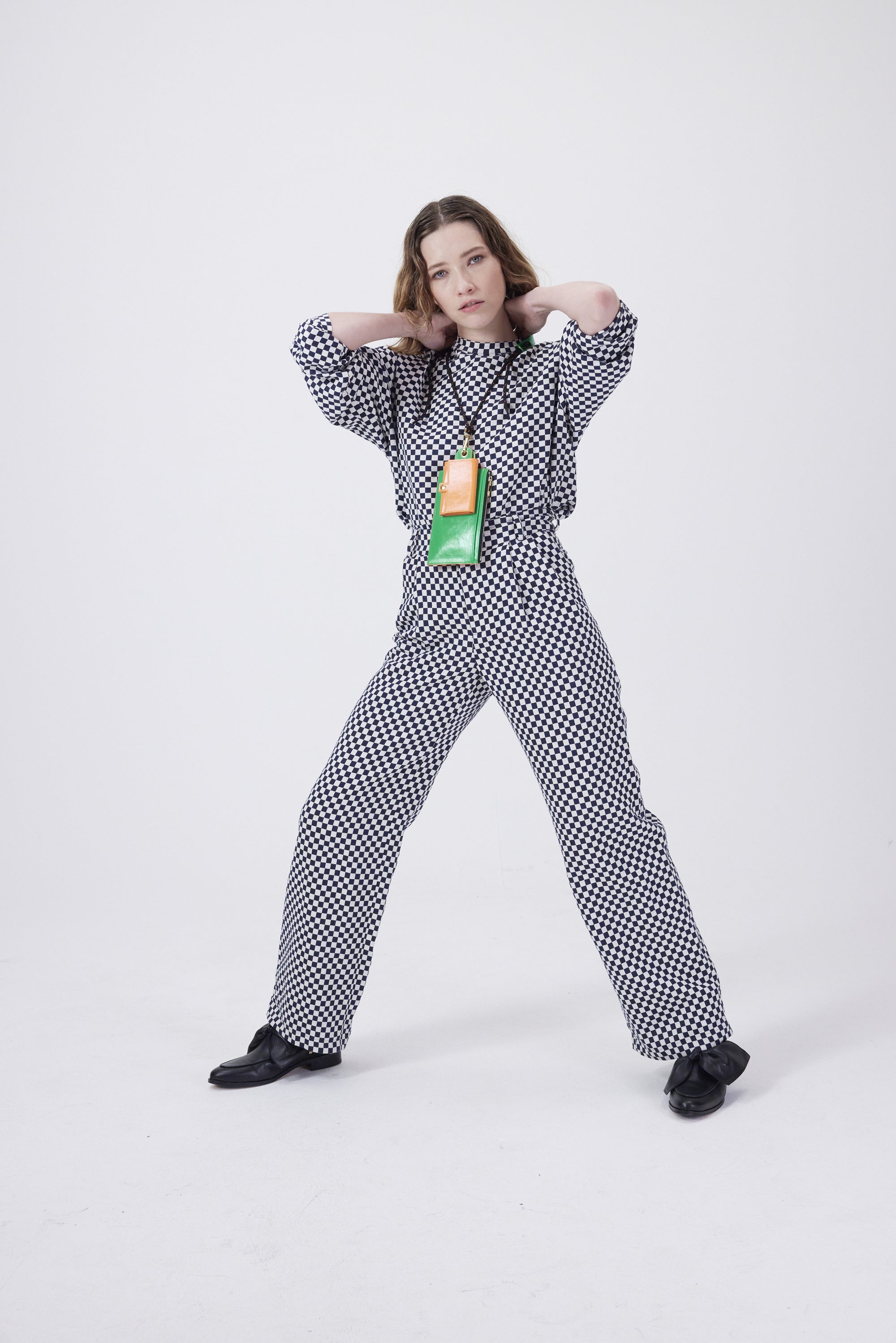 Pantalon Moor en jacquard damier