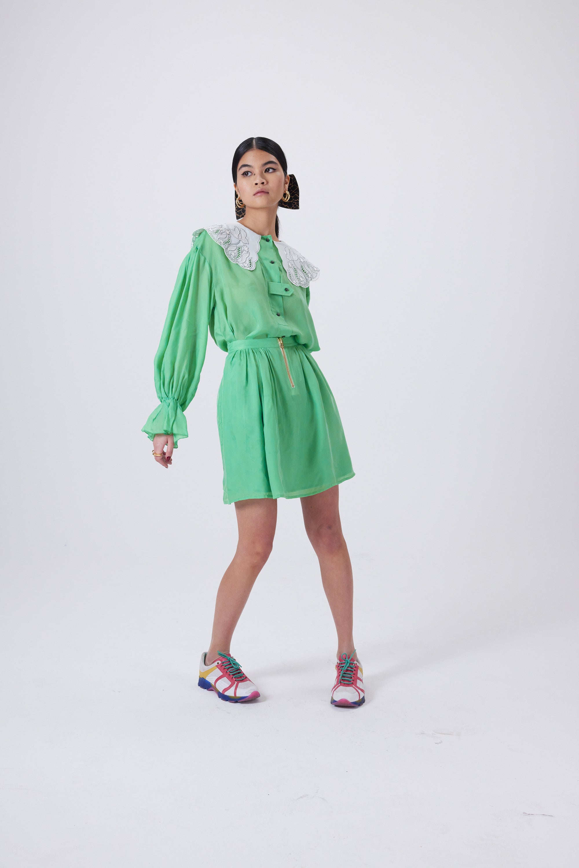 Tutu Orso en cupro vert chlororylle