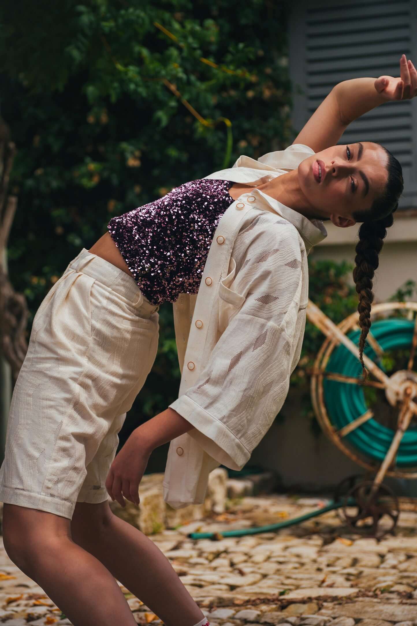 Moor bermuda in Metronimic lace