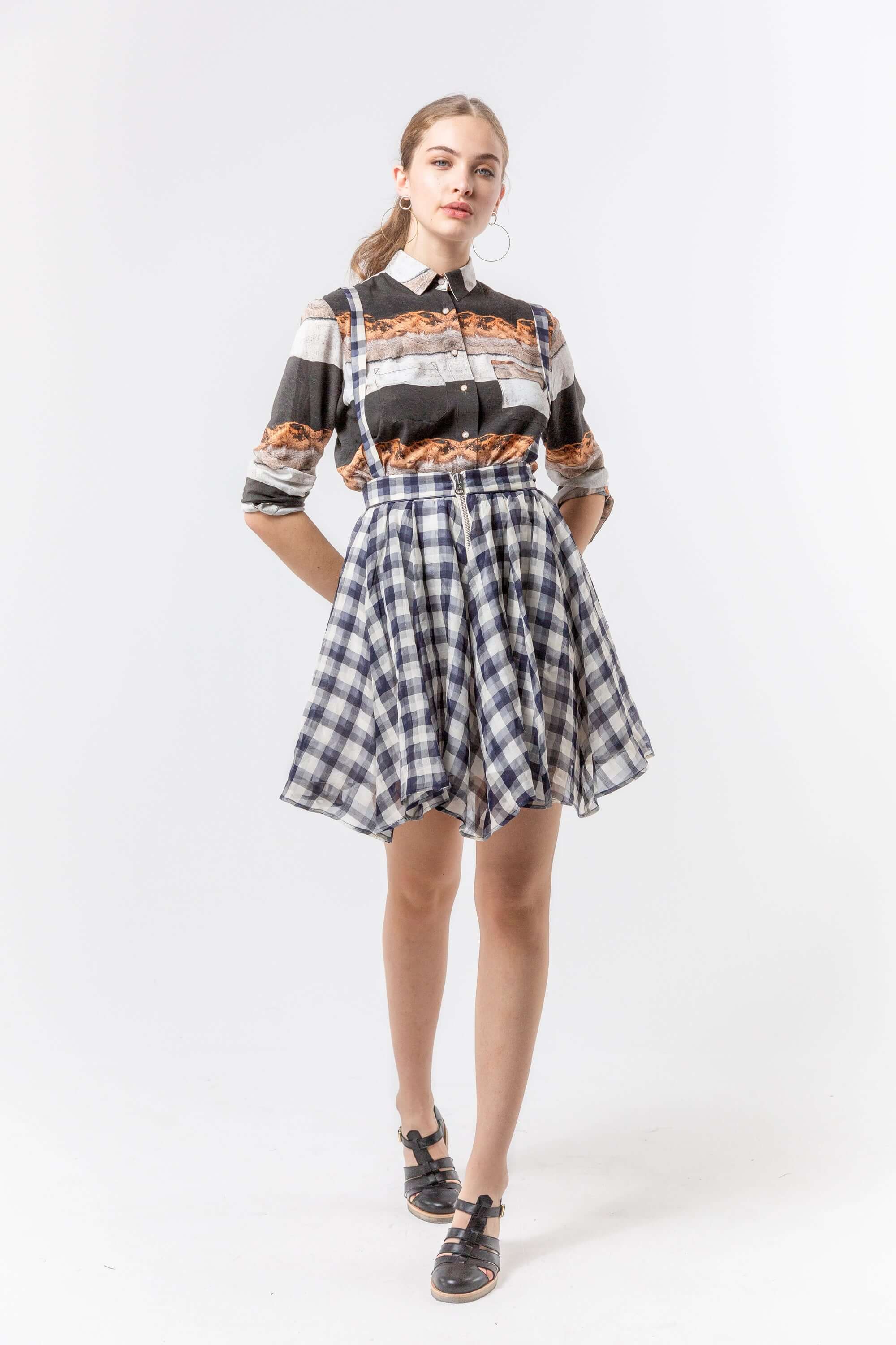 Jupe Decatur en organza vichy XXL